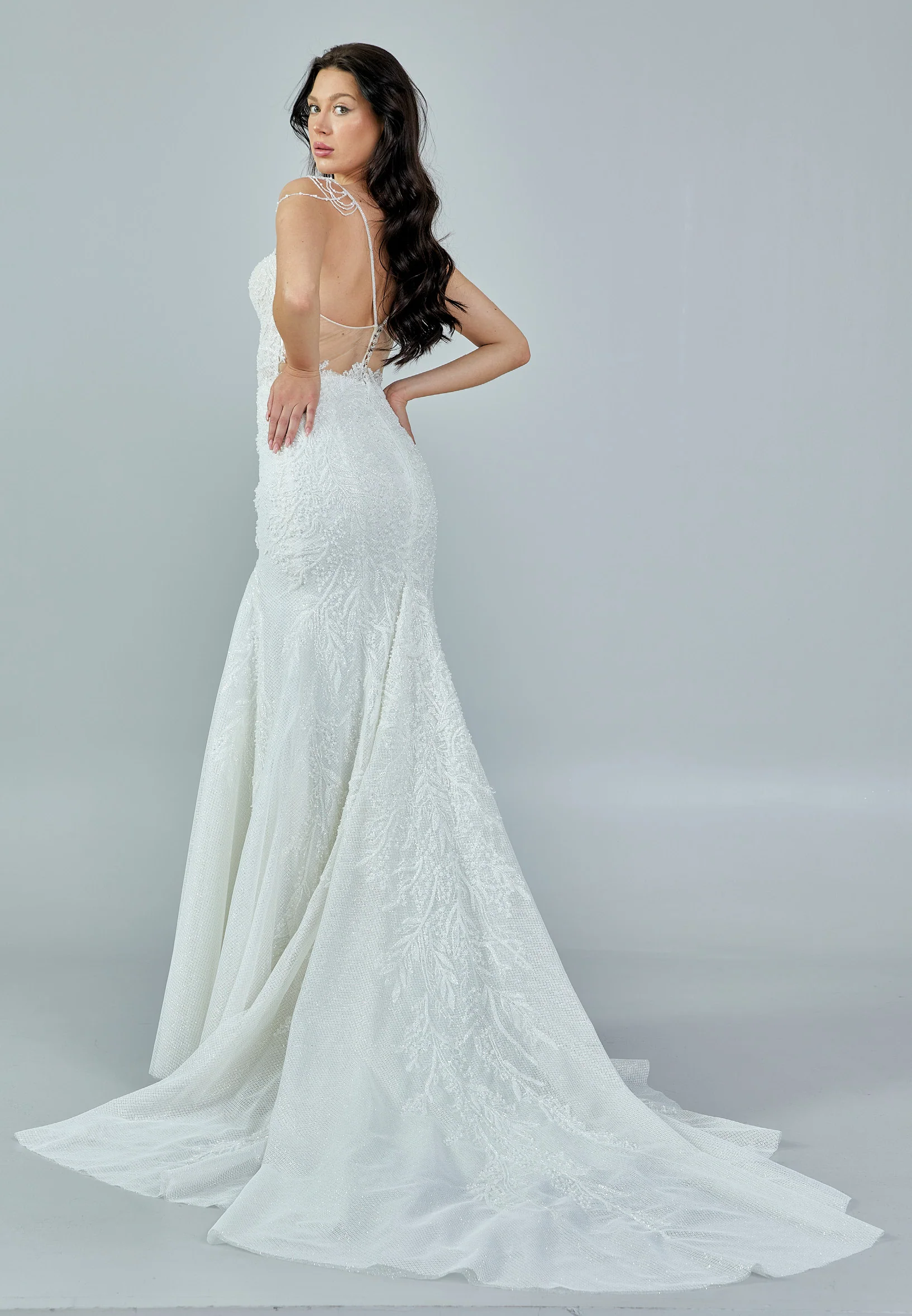 Sleeveless Maxi Tulle Regular Wedding Dress rlb1699 - Image 5