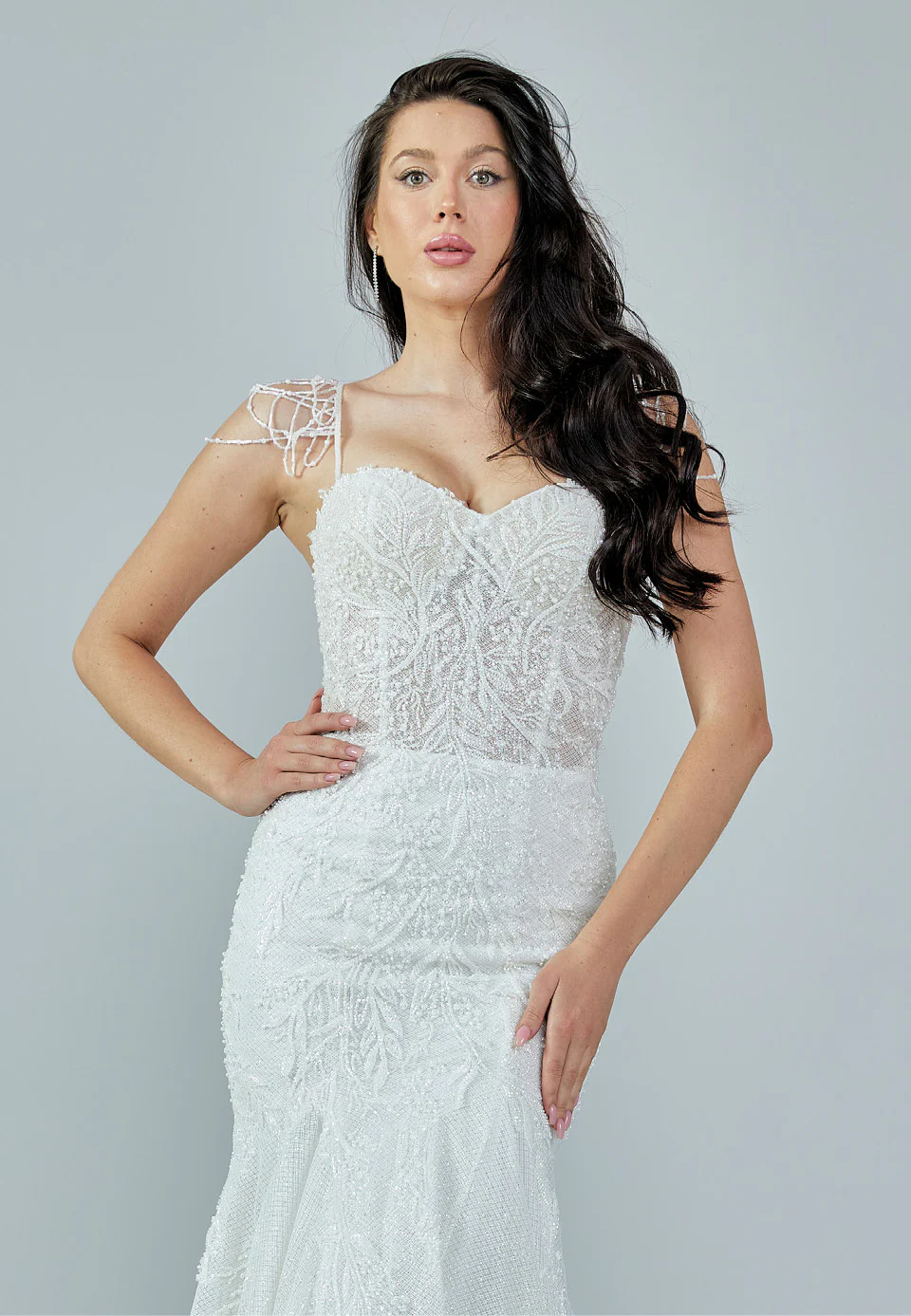 Sleeveless Maxi Tulle Regular Wedding Dress rlb1699 - Image 7
