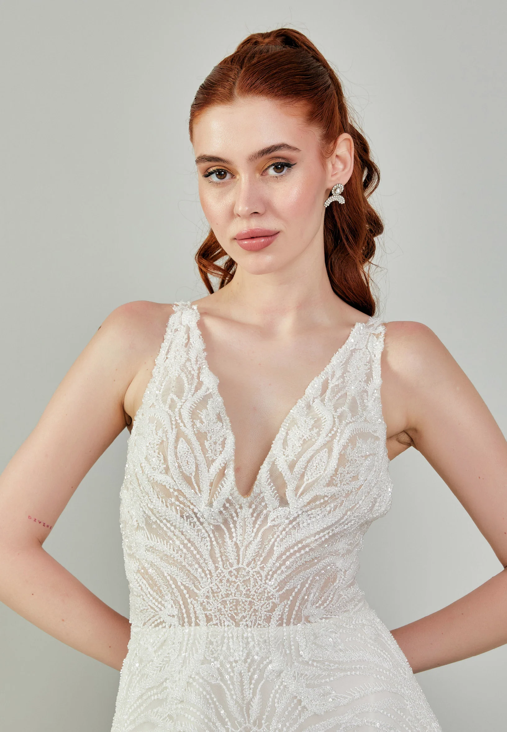Sleeveless Maxi Tulle Regular Wedding Dress rlb1703 - Image 3