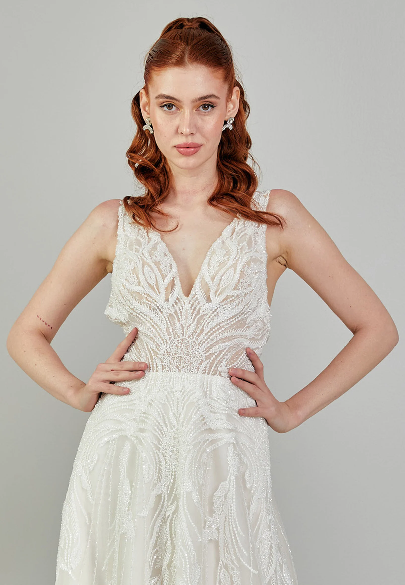 Sleeveless Maxi Tulle Regular Wedding Dress rlb1703 - Image 7