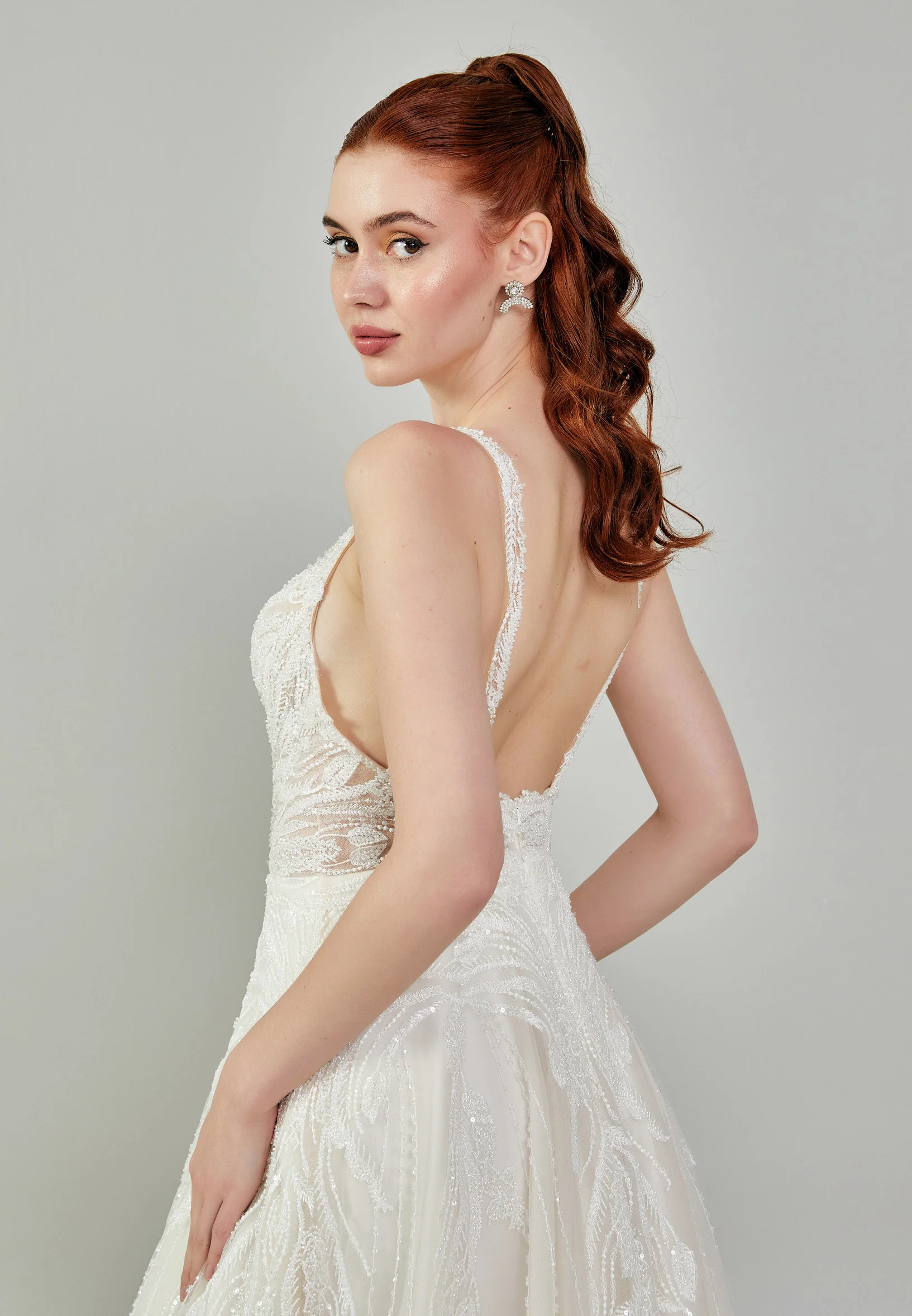 Sleeveless Maxi Tulle Regular Wedding Dress rlb1703 - Image 8