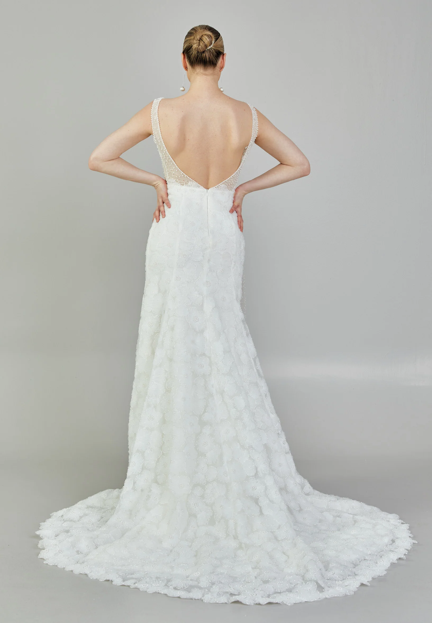 Sleeveless Maxi Tulle Regular Wedding Dress rlb1830 - Image 5