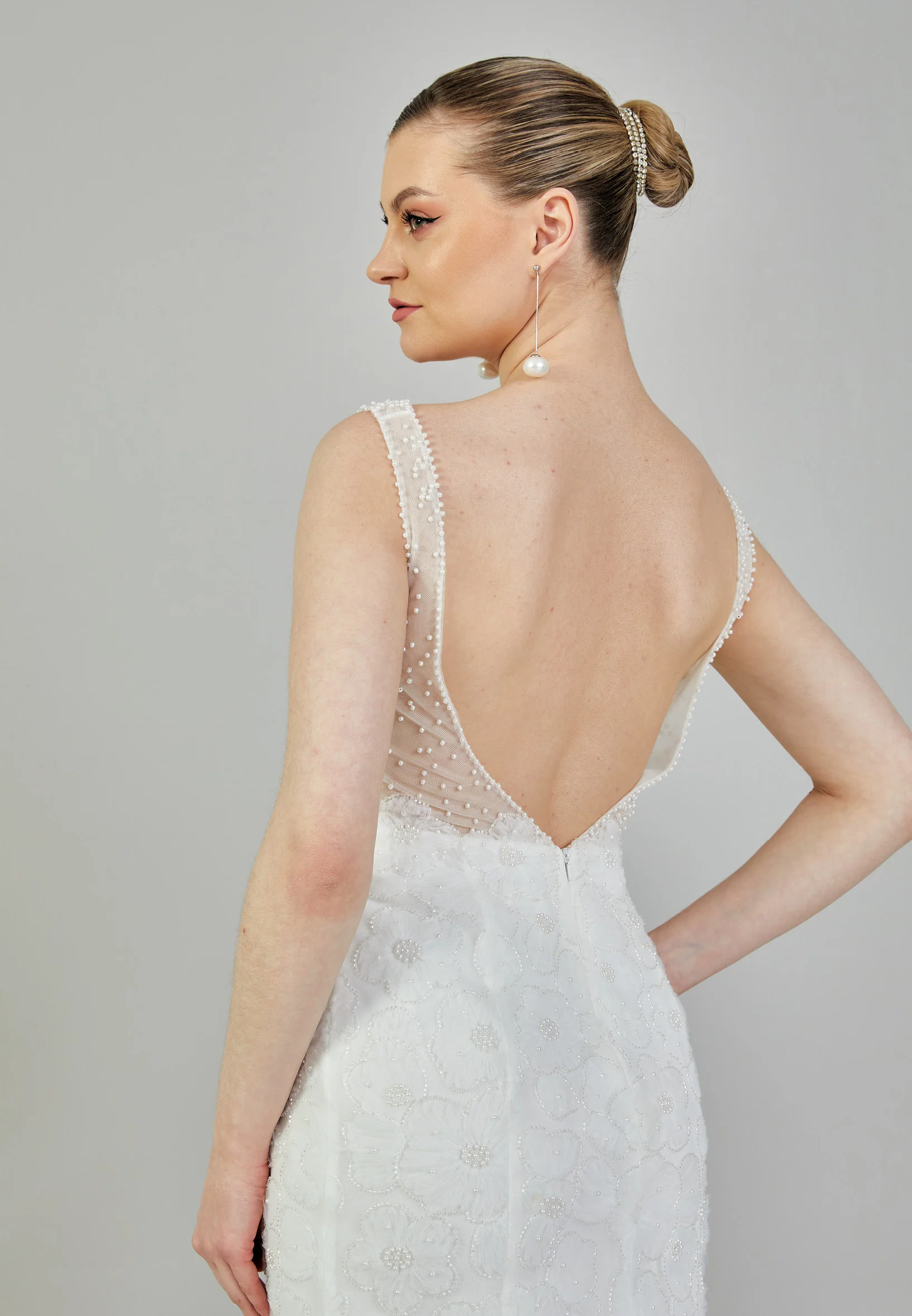 Sleeveless Maxi Tulle Regular Wedding Dress rlb1830 - Image 8