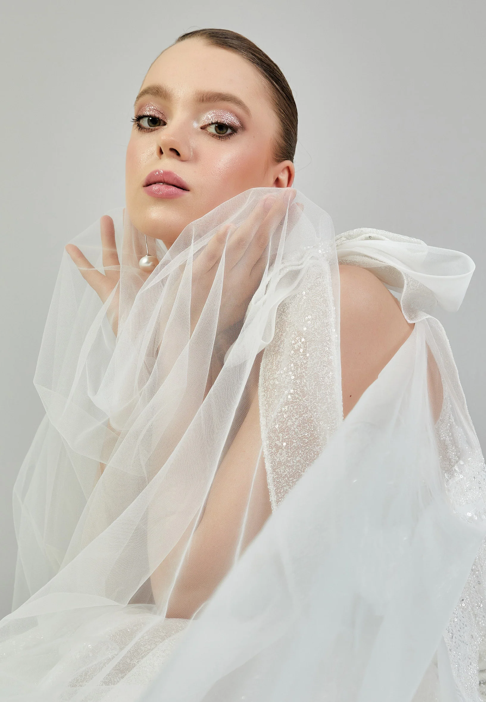 Sleeveless Maxi Tulle Regular Wedding Dress rlb1845 - Image 3