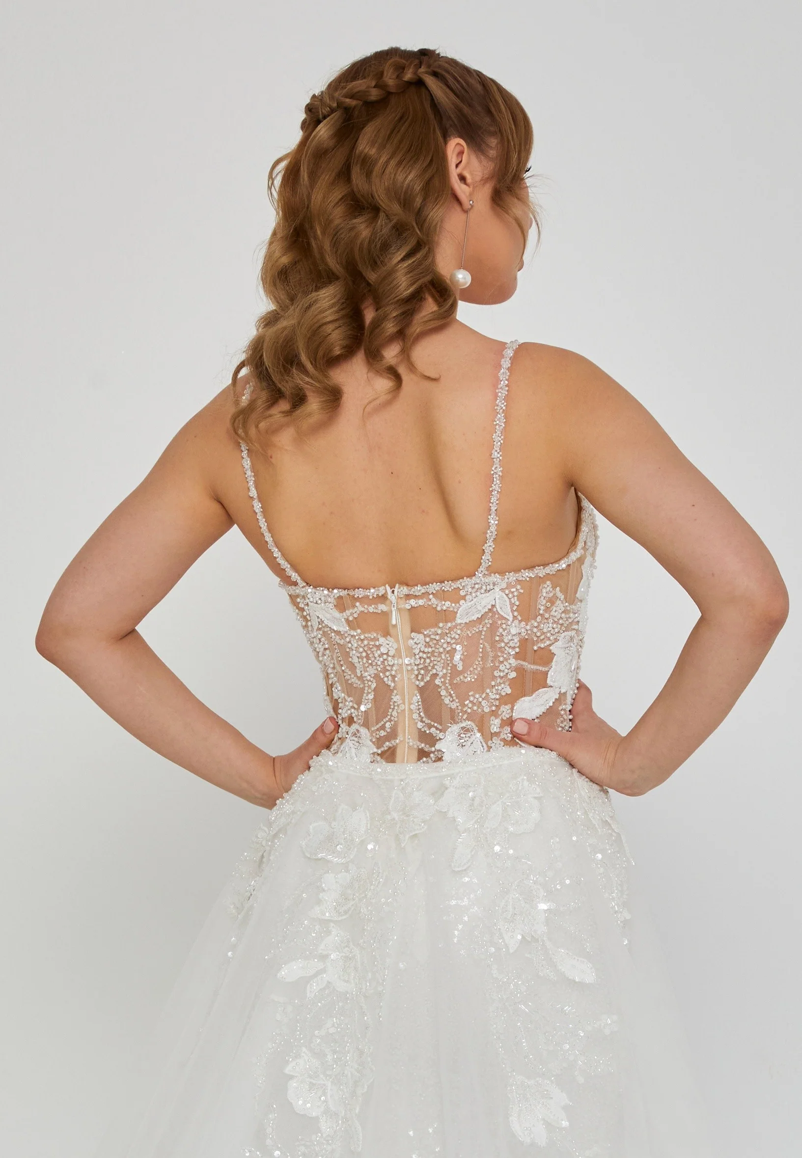 Sleeveless Maxi Tulle Regular Wedding Dress rlb1936 - Image 5