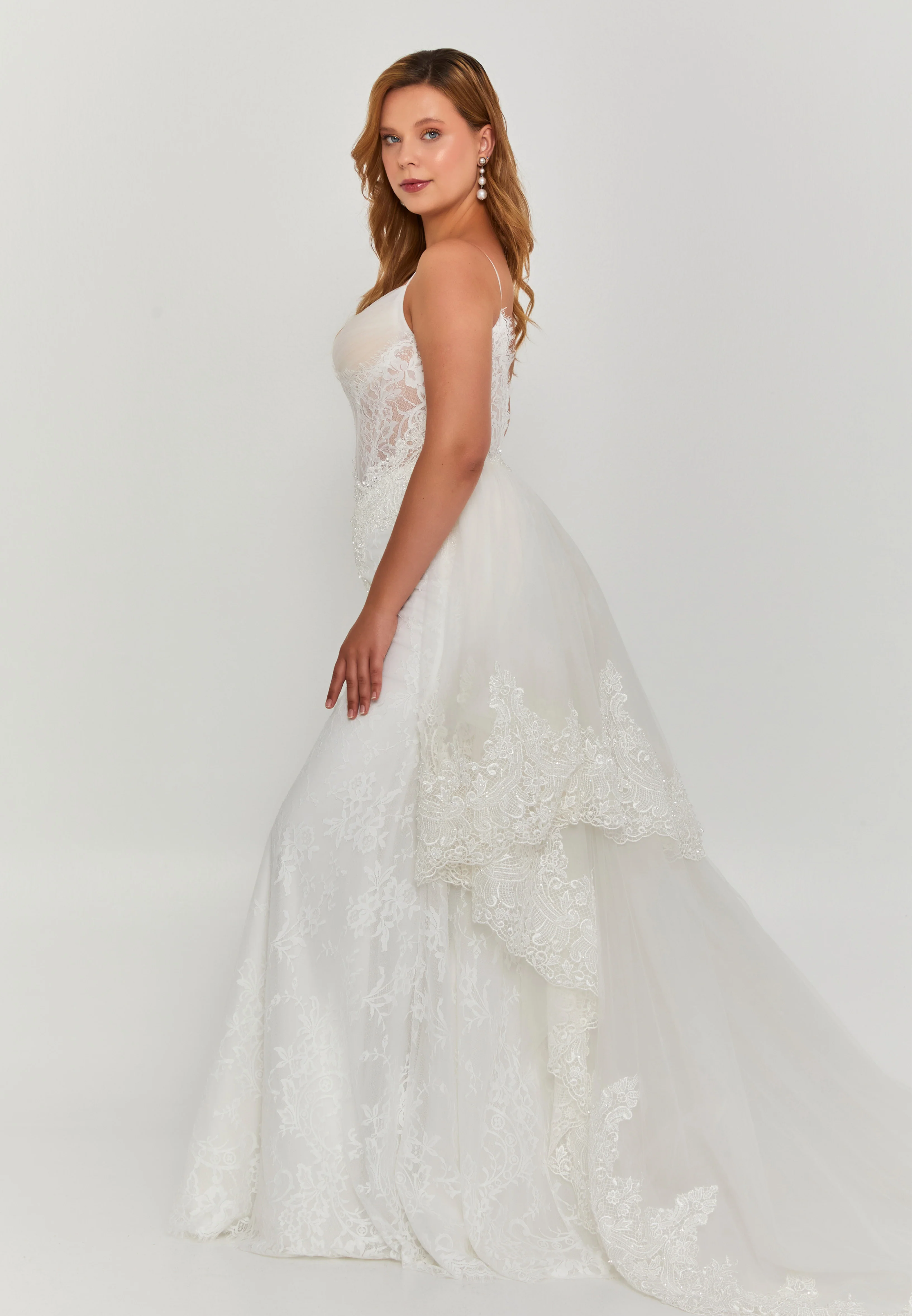 Sleeveless Maxi Tulle Regular Wedding Dress rlb1953 - Image 5