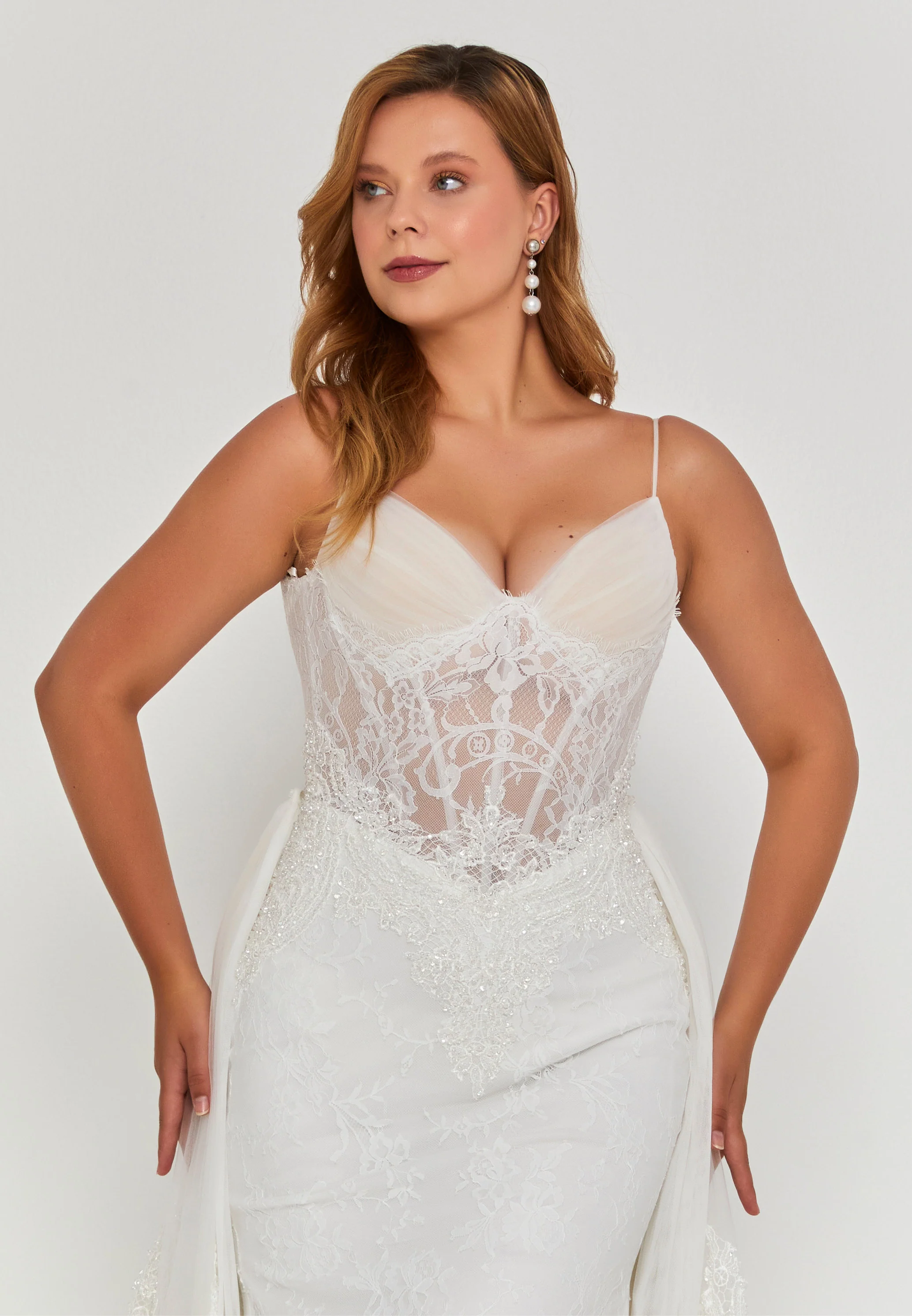 Sleeveless Maxi Tulle Regular Wedding Dress rlb1953 - Image 7