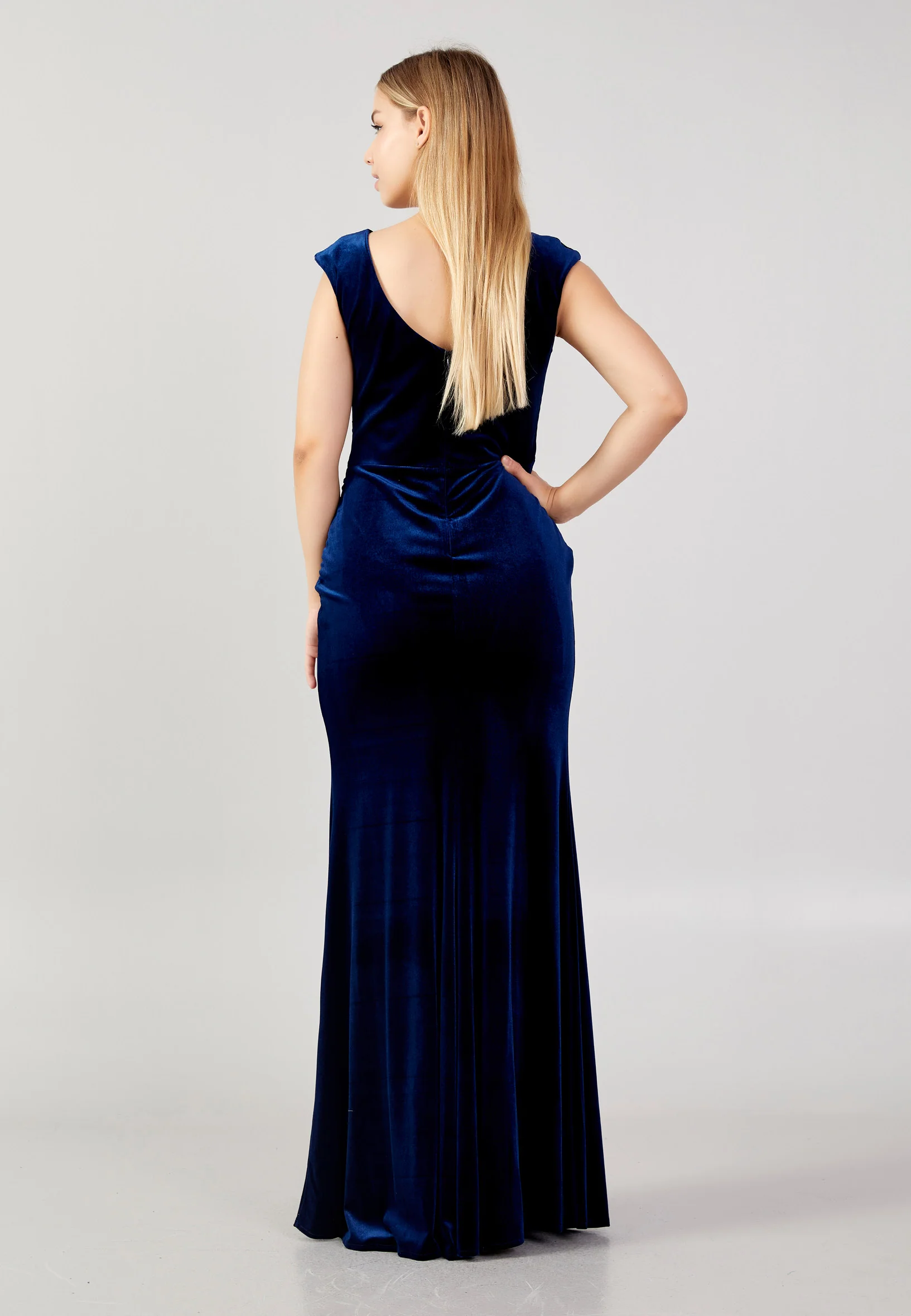 Sleeveless Maxi Velvet Mermaid Plus Size Evening Dress rmn3251 - Image 14