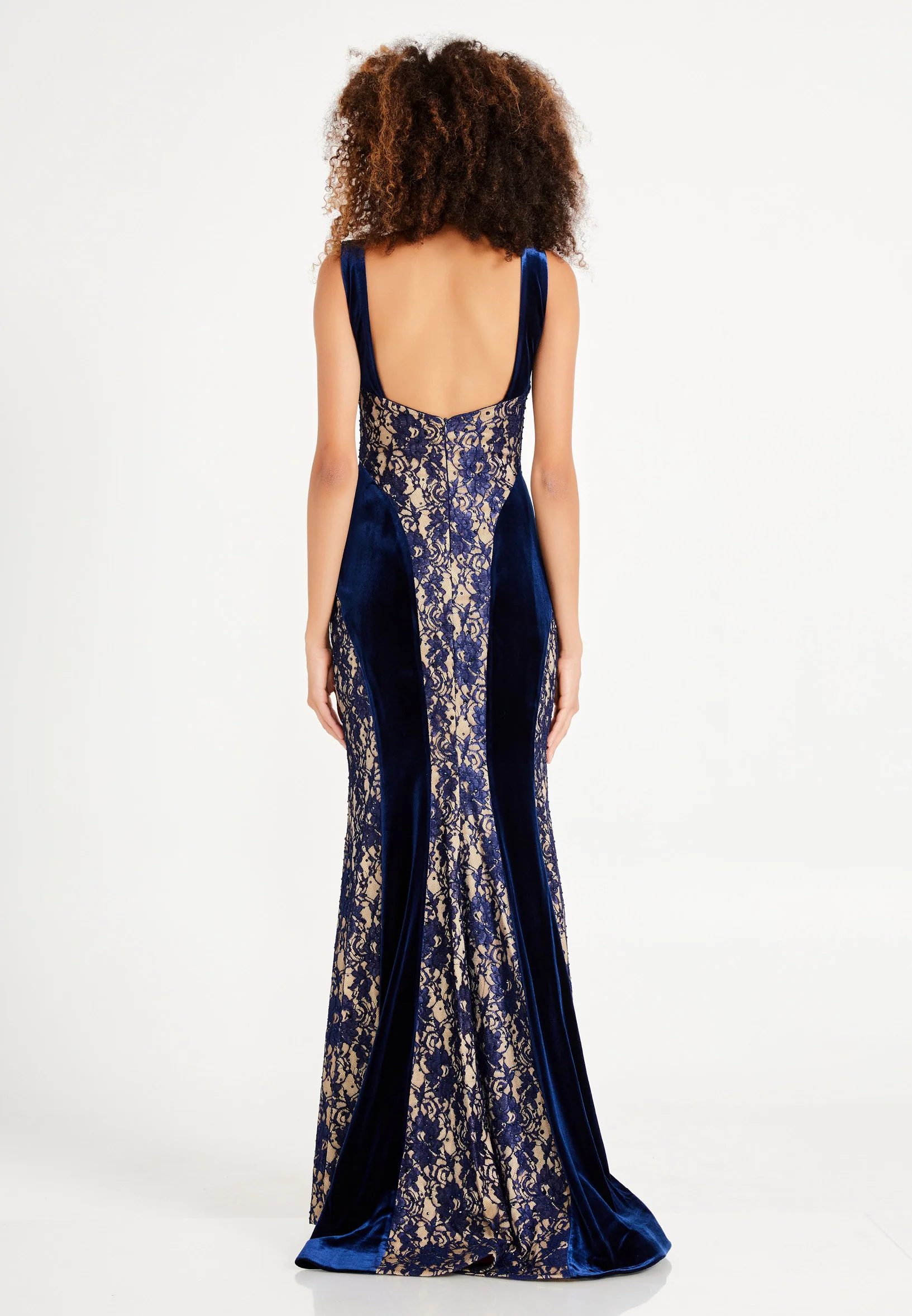 Sleeveless Maxi Velvet Mermaid Regular Evening Dress frc2059a - Image 10