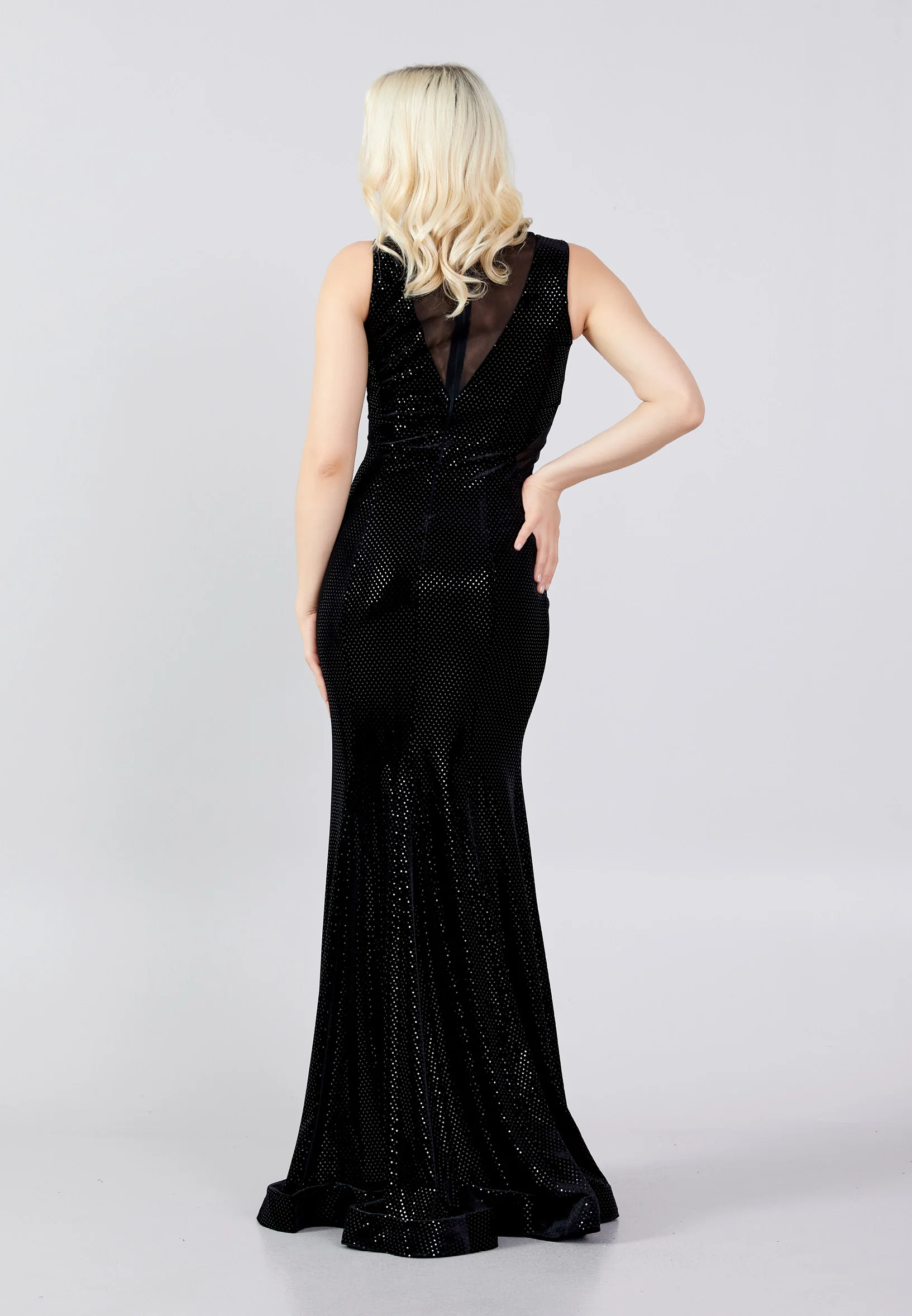 Sleeveless Maxi Velvet Mermaid Regular Evening Dress frc7322 - Image 2
