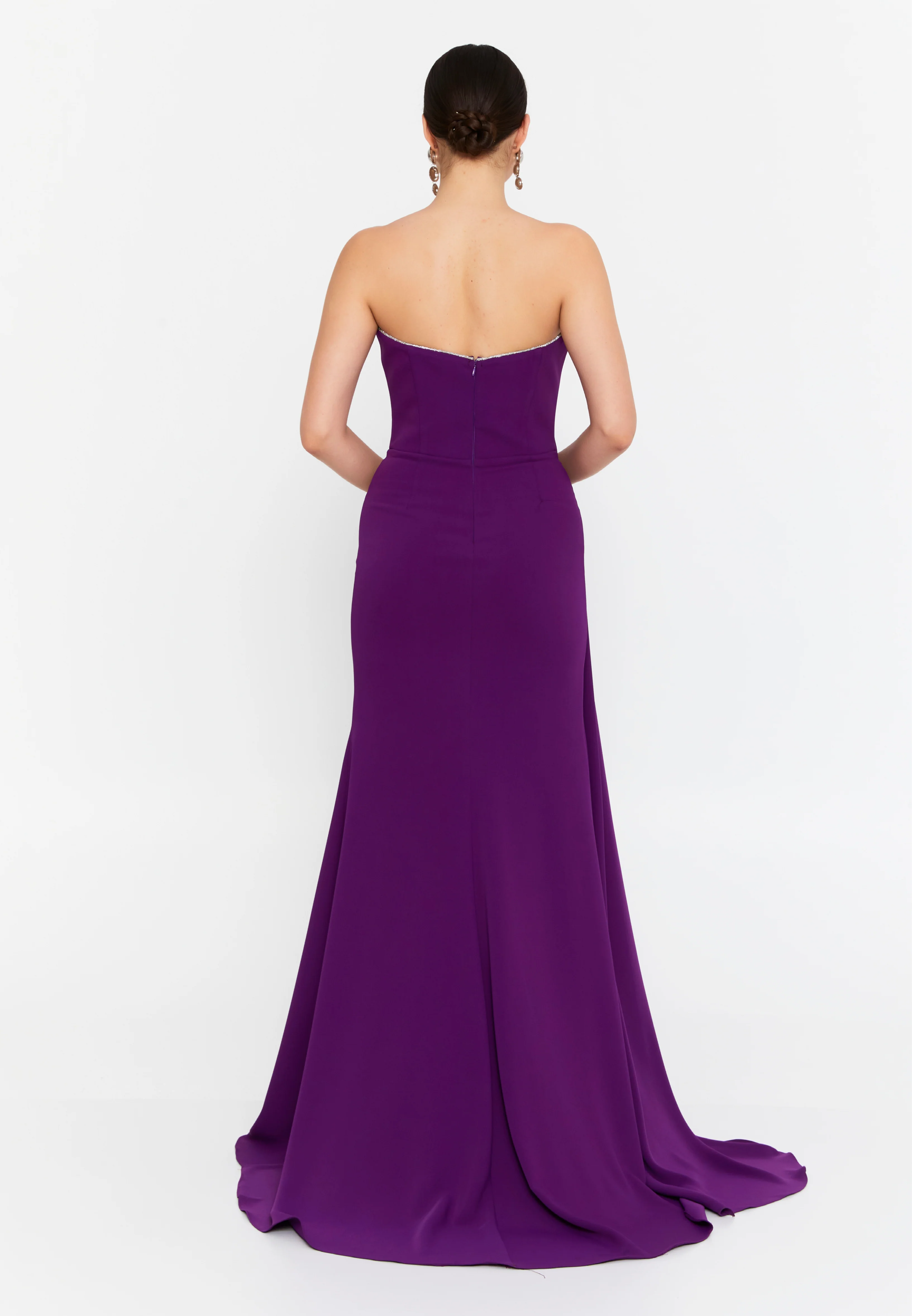 Sleeveless Maxi Viscose Column Regular Wedding Guest Dress aln1810 - Image 14