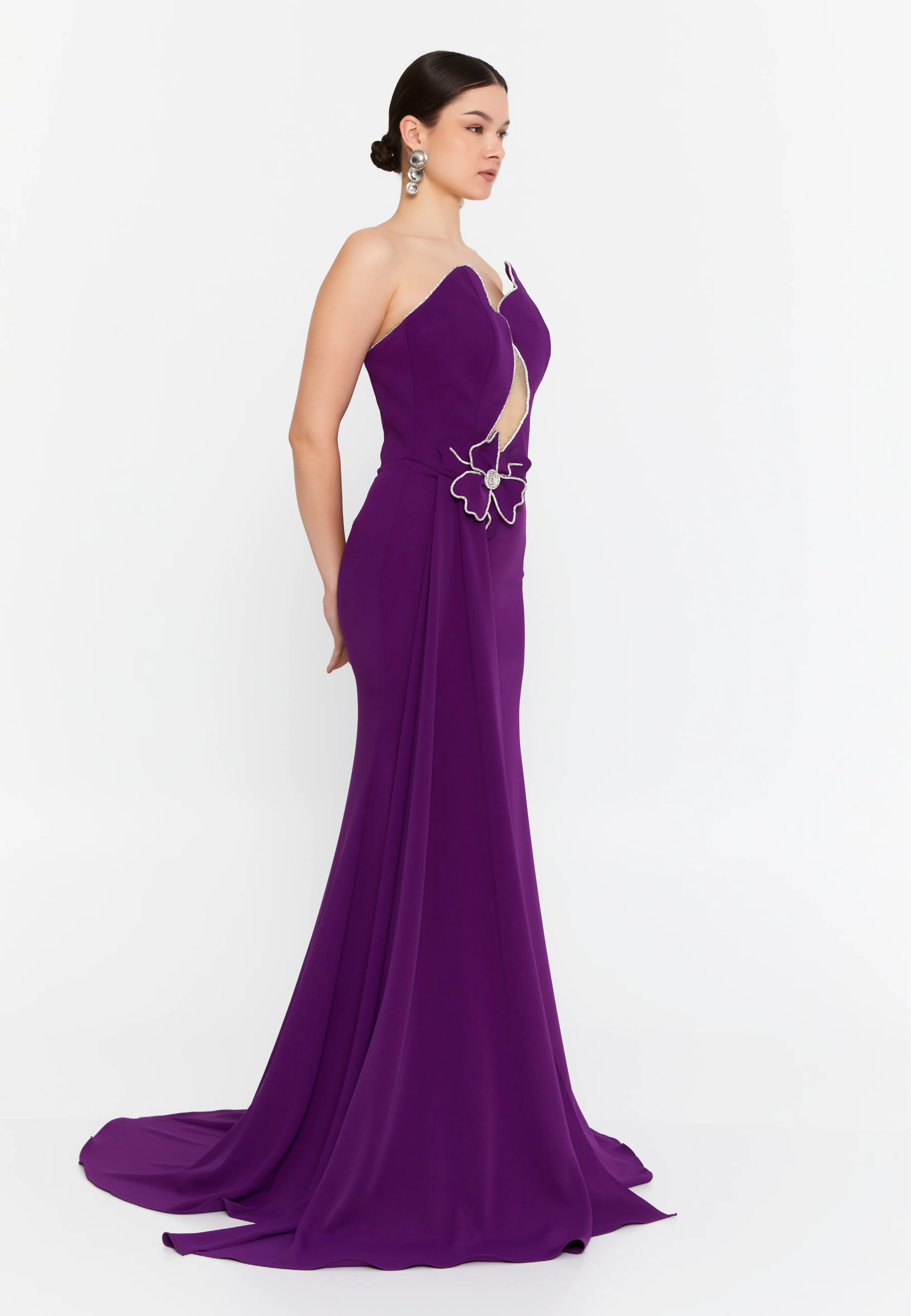 Sleeveless Maxi Viscose Column Regular Wedding Guest Dress aln1810 - Image 15
