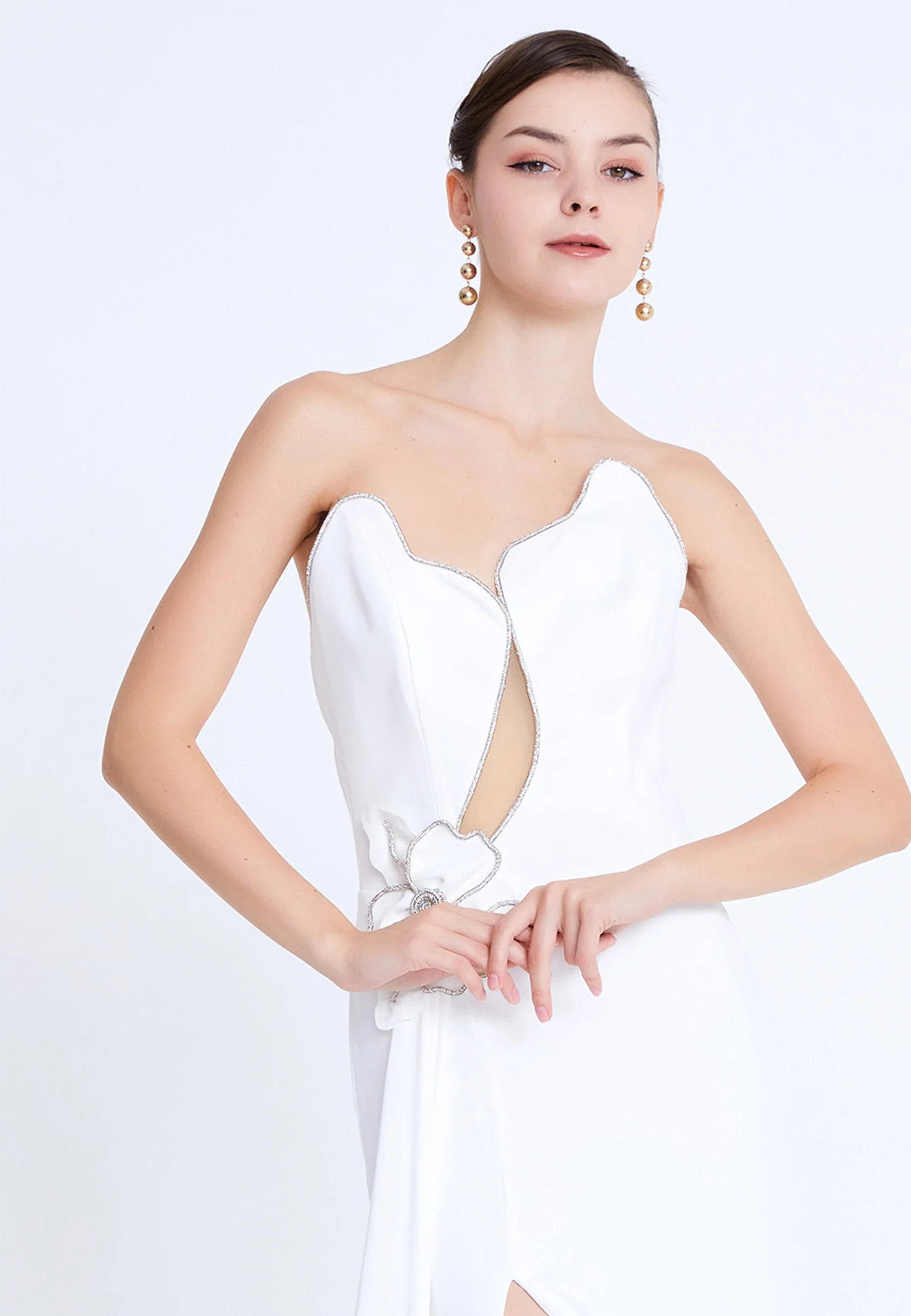 Sleeveless Maxi Viscose Column Regular Wedding Guest Dress aln1810 - Image 28