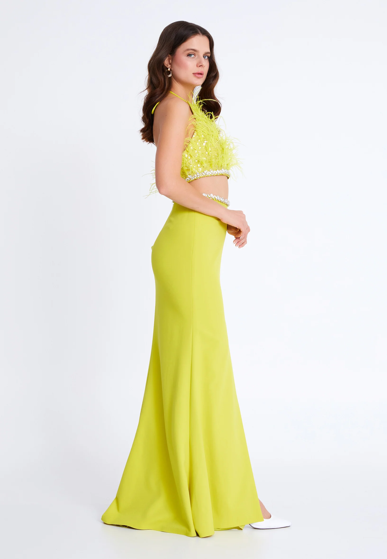 Sleeveless Maxi Viscose Mermaid Regular Wedding Guest Dress prl0141 - Image 2