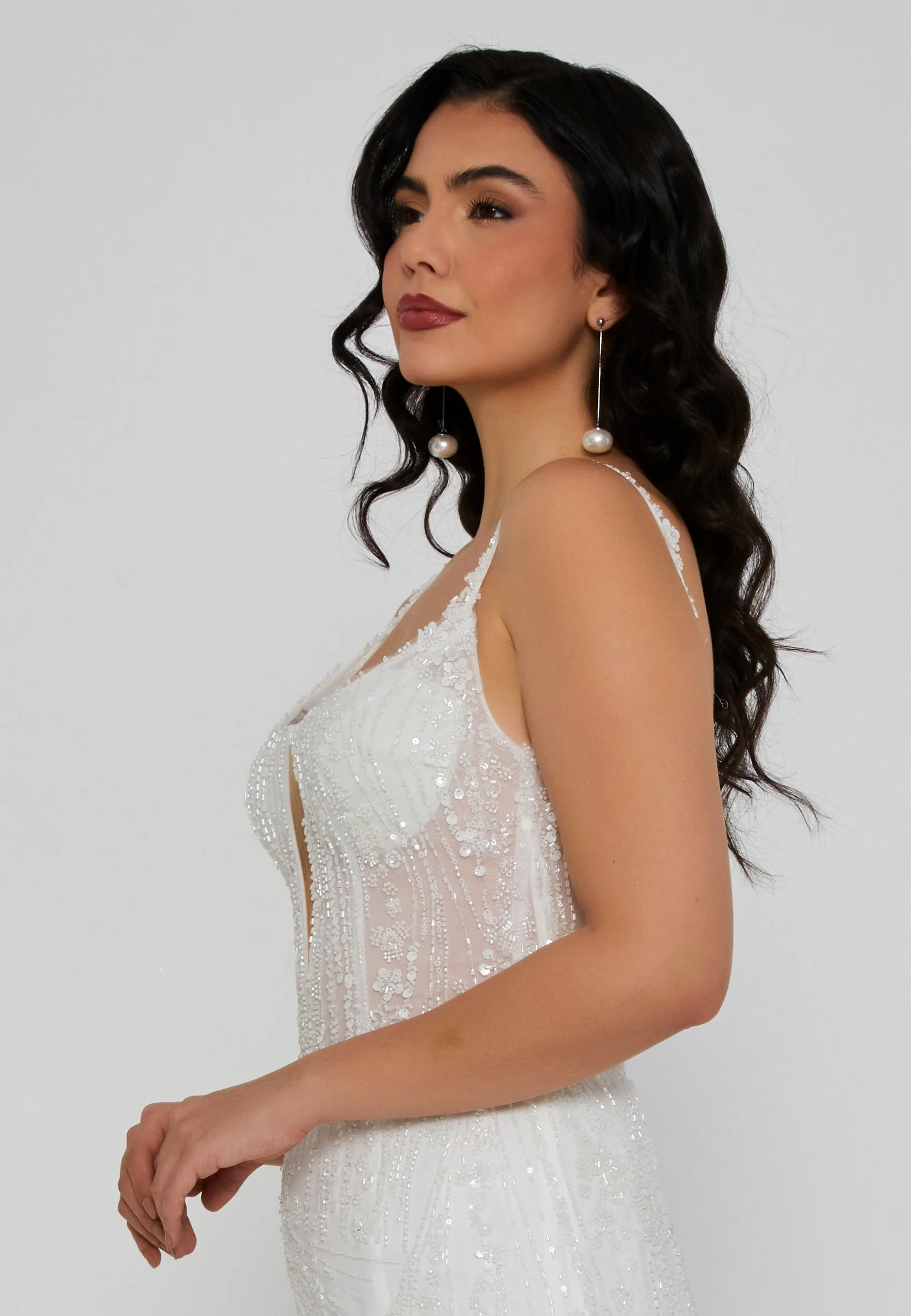 Sleeveless Maxi Viscose Regular Wedding Dress blv360052 - Image 2