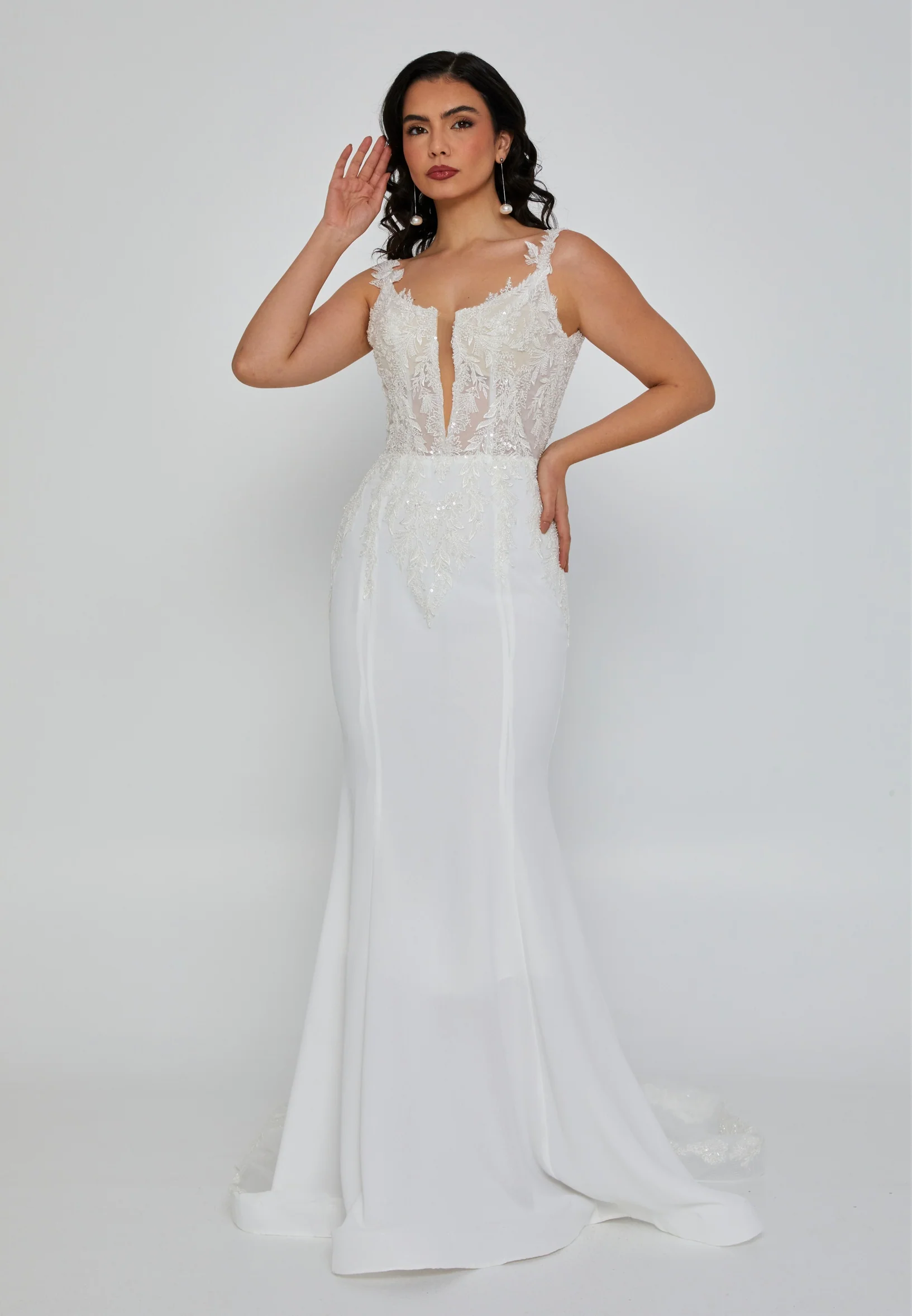 Sleeveless Maxi Viscose Regular Wedding Dress blv360054