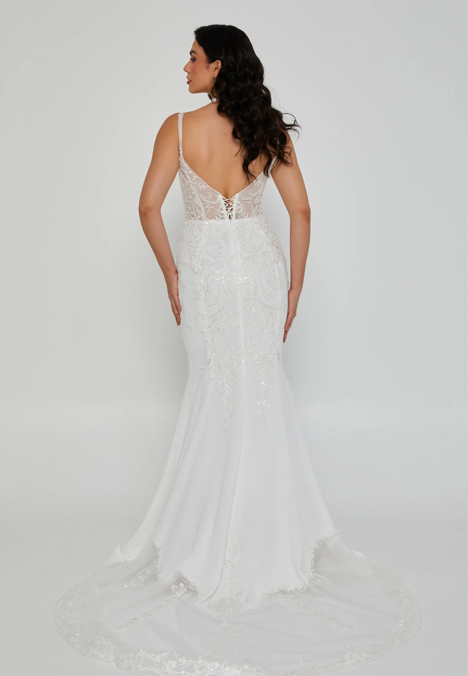 Sleeveless Maxi Viscose Regular Wedding Dress nor2054 - Image 4