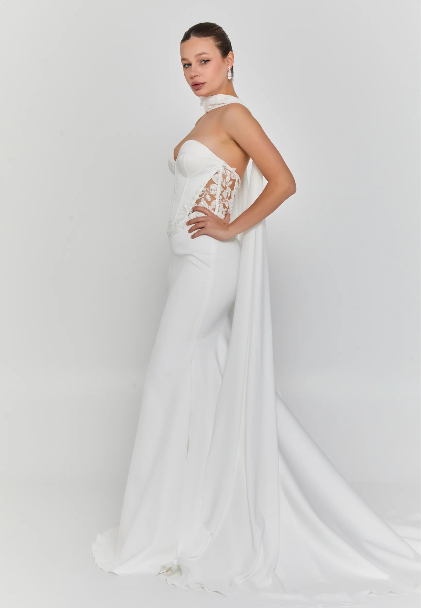 Sleeveless Maxi Viscose Regular Wedding Dress rlb1938 - Image 5