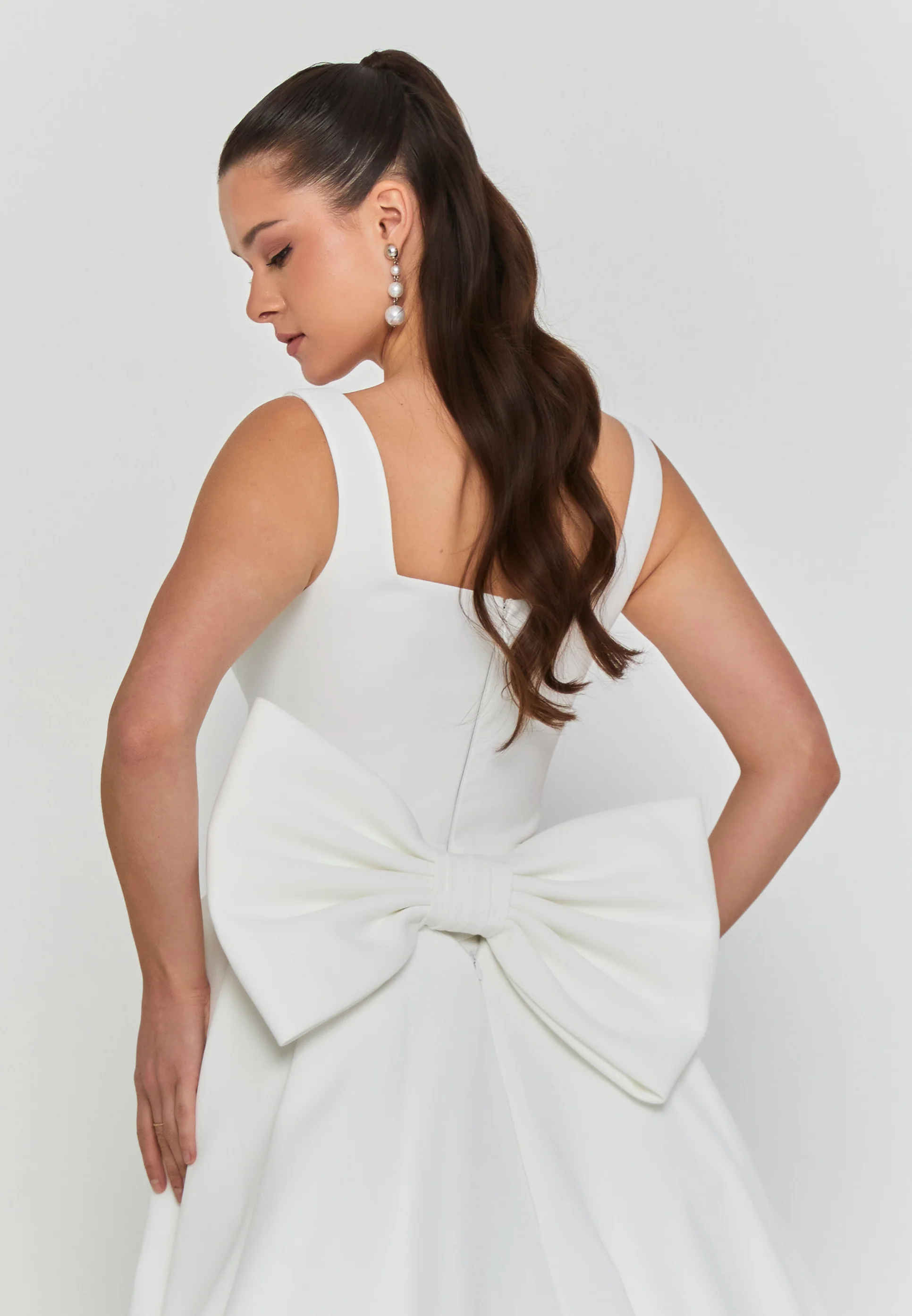 Sleeveless Maxi Viscose Regular Wedding Dress sscsk001-1 - Image 3