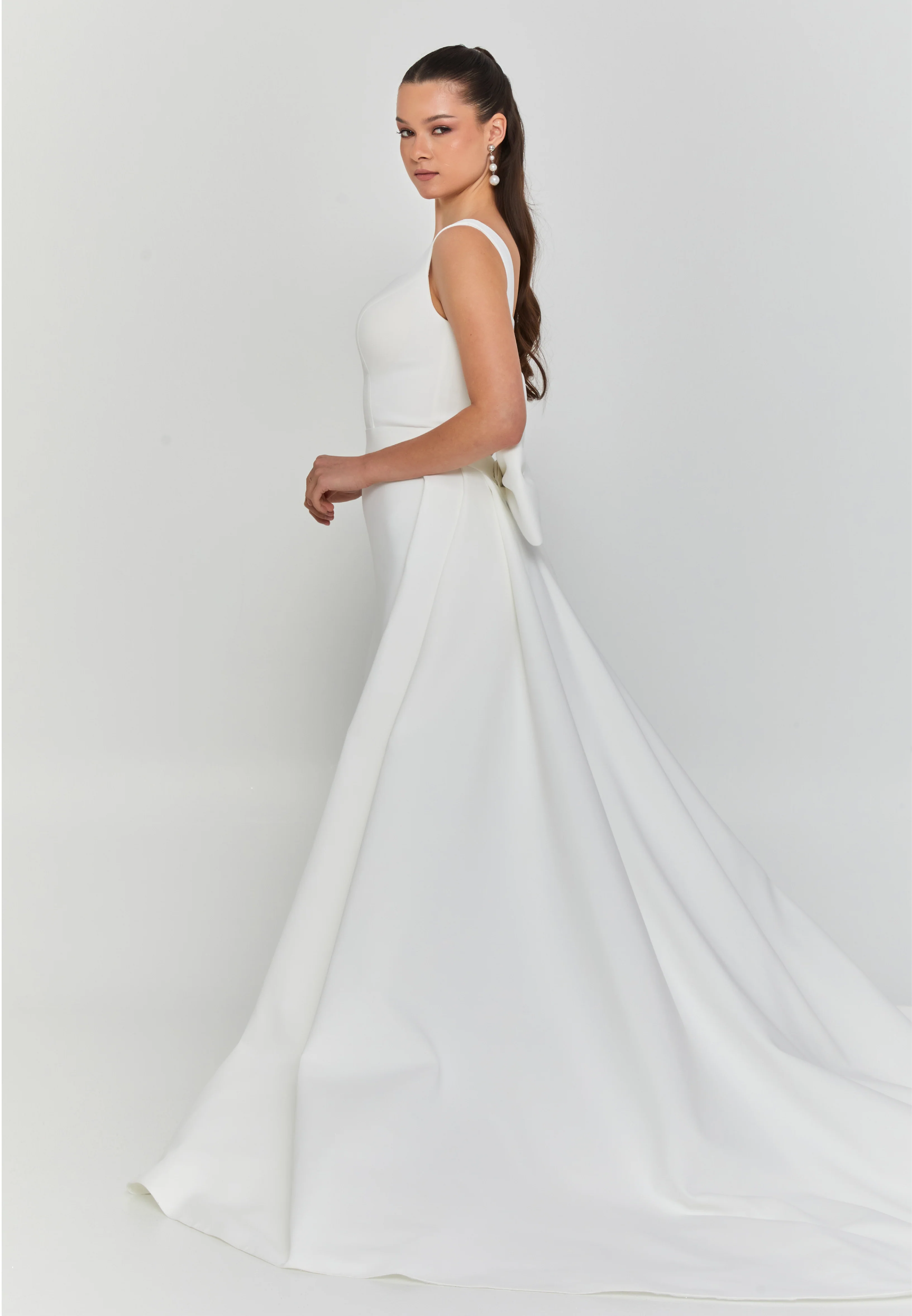 Sleeveless Maxi Viscose Regular Wedding Dress sscsk001-1 - Image 5