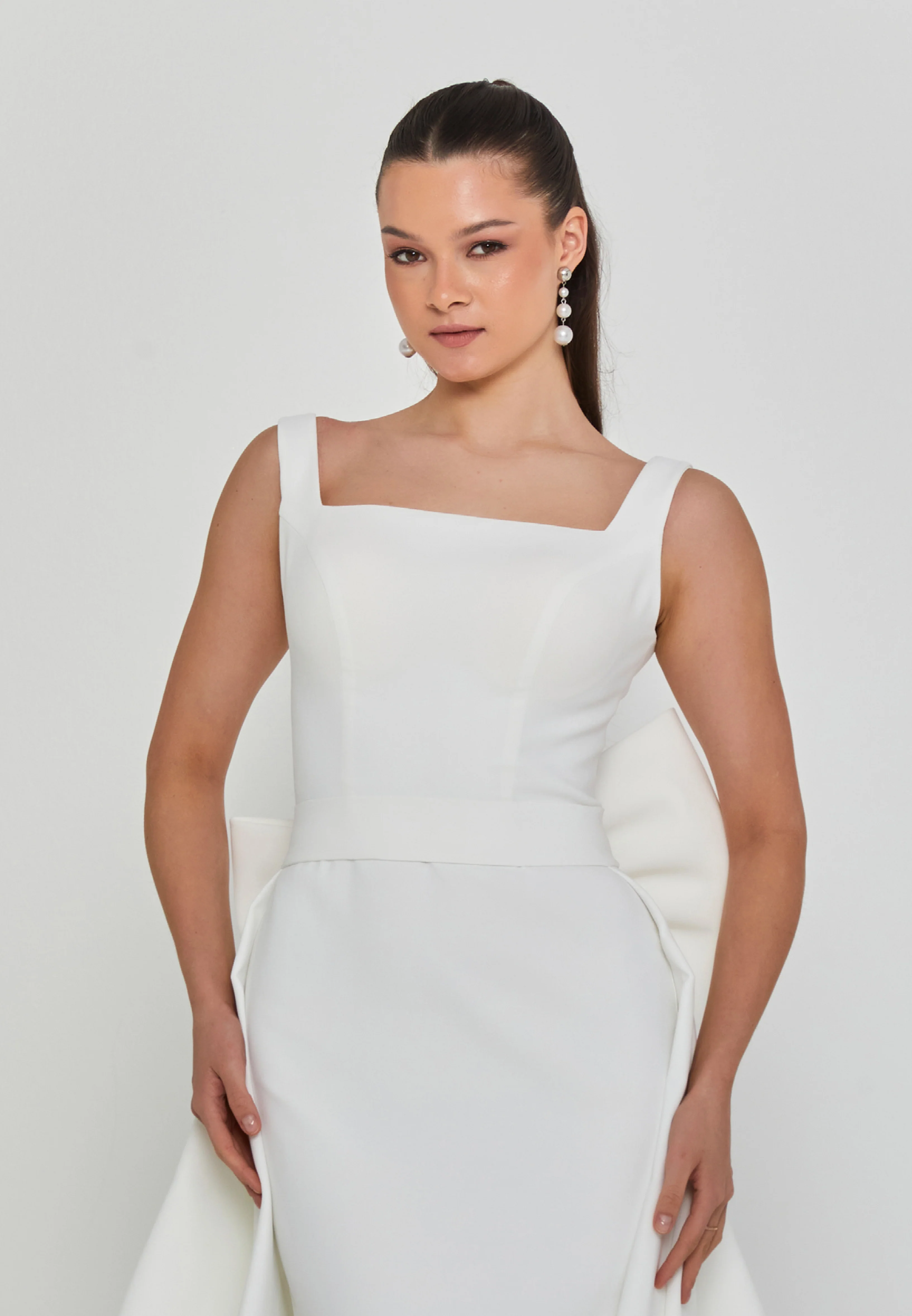 Sleeveless Maxi Viscose Regular Wedding Dress sscsk001-1 - Image 6