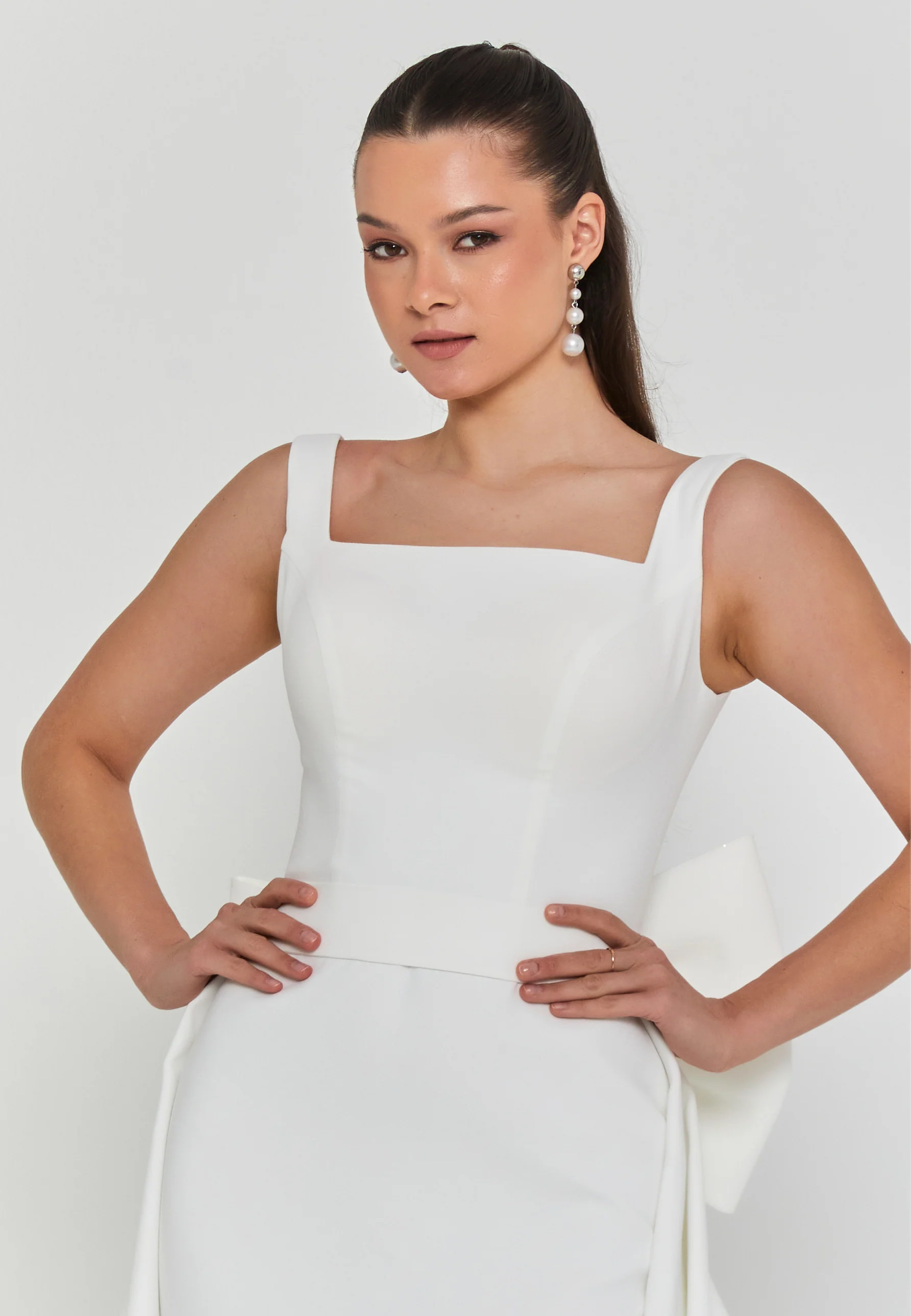 Sleeveless Maxi Viscose Regular Wedding Dress sscsk001-1 - Image 7