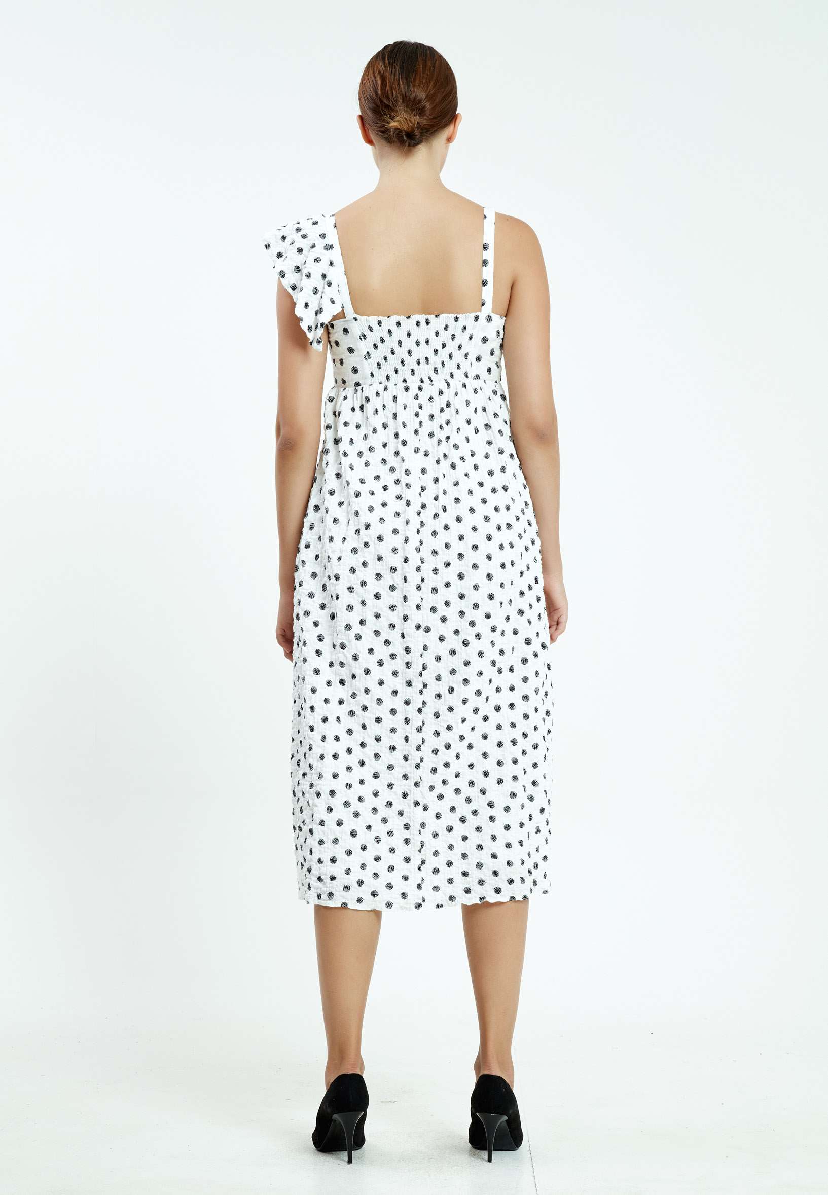 Sleeveless Midi Crepe Column Regular Casual Dress kmy40290 - Image 2
