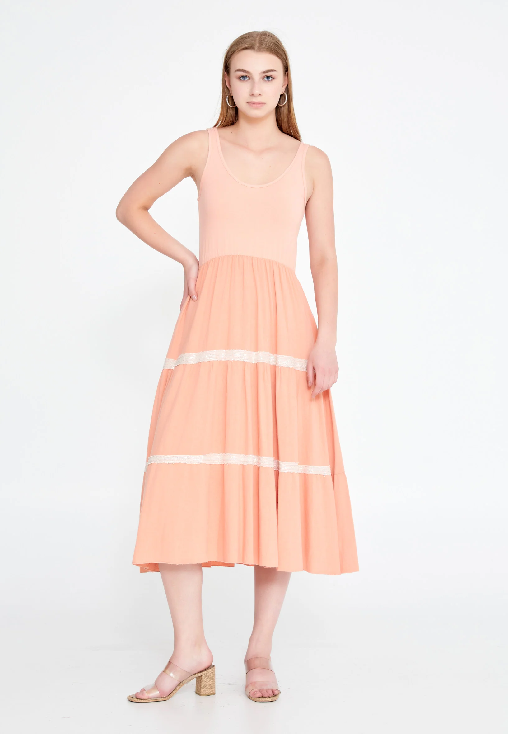 Sleeveless Midi Linen A - Line Regular Casual Dress lal0799ll - Image 9