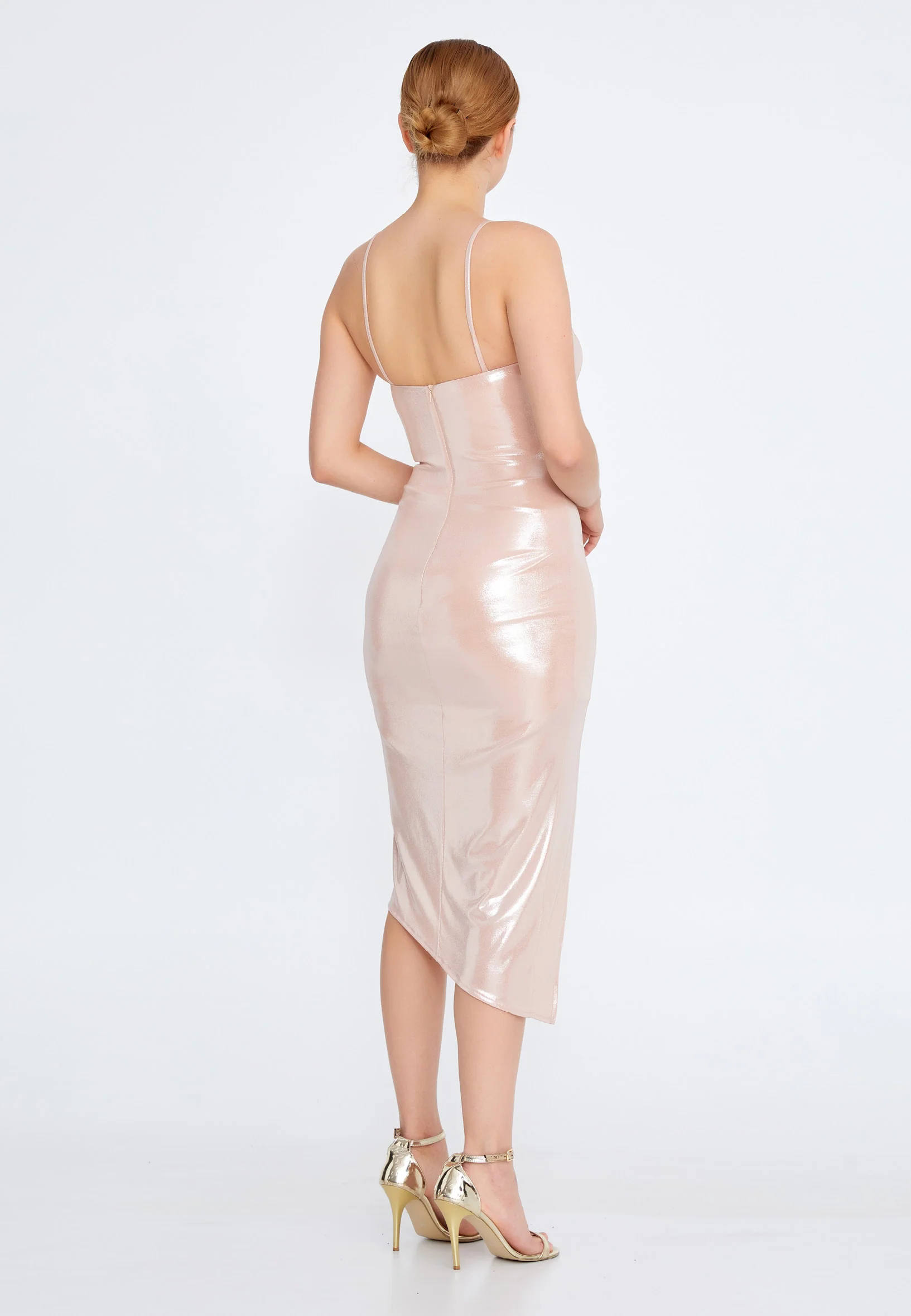 Sleeveless Midi Lycra Bodycon Regular Evening Dress jnm21-164 - Image 10