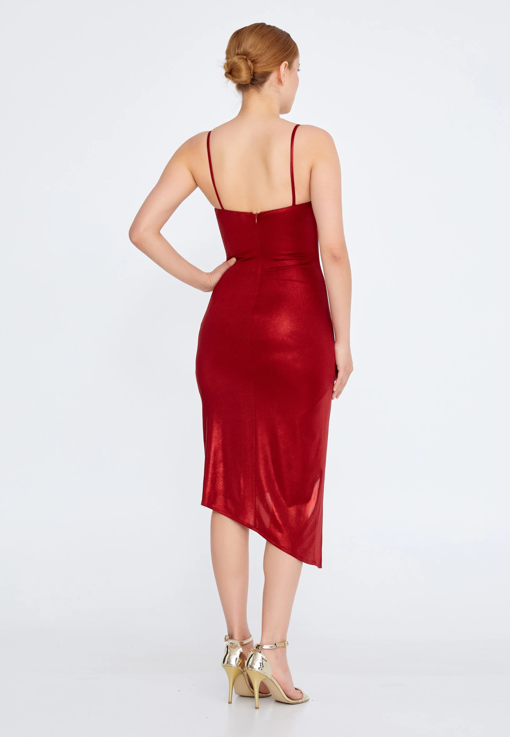 Sleeveless Midi Lycra Bodycon Regular Evening Dress jnm21-164 - Image 6
