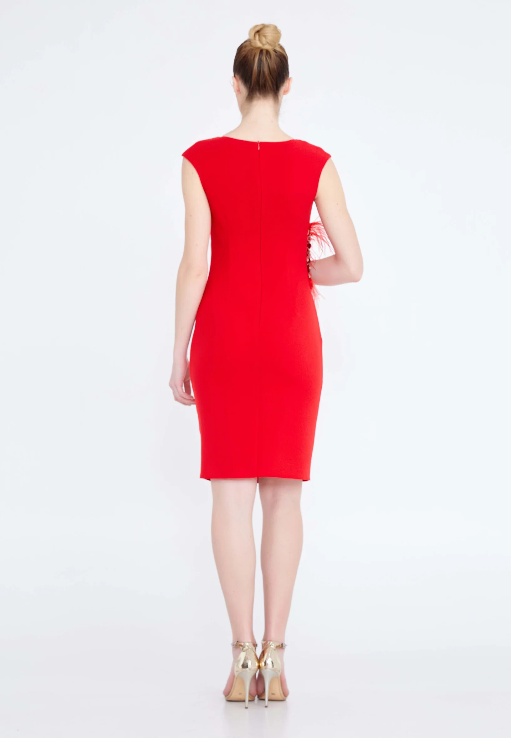 Sleeveless Midi Lycra Column Regular Cocktail Dress nzn1538 - Image 10