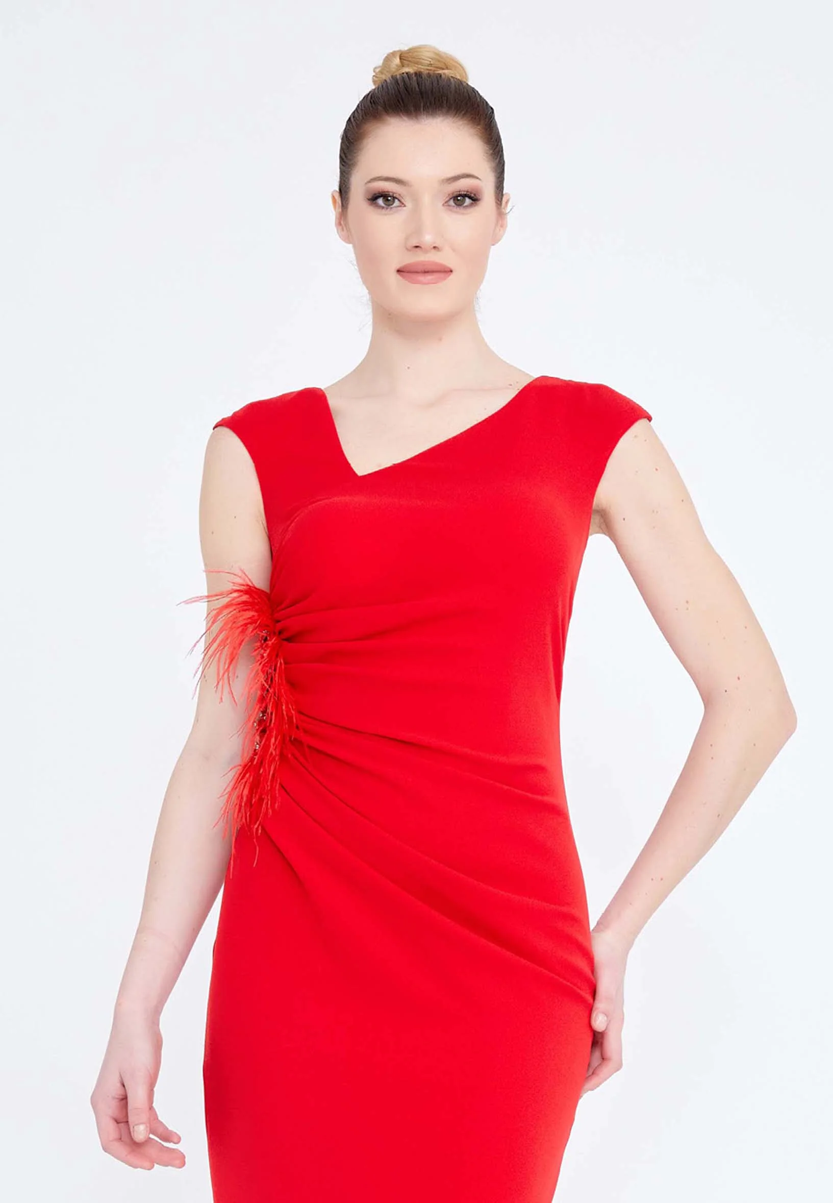 Sleeveless Midi Lycra Column Regular Cocktail Dress nzn1538 - Image 12