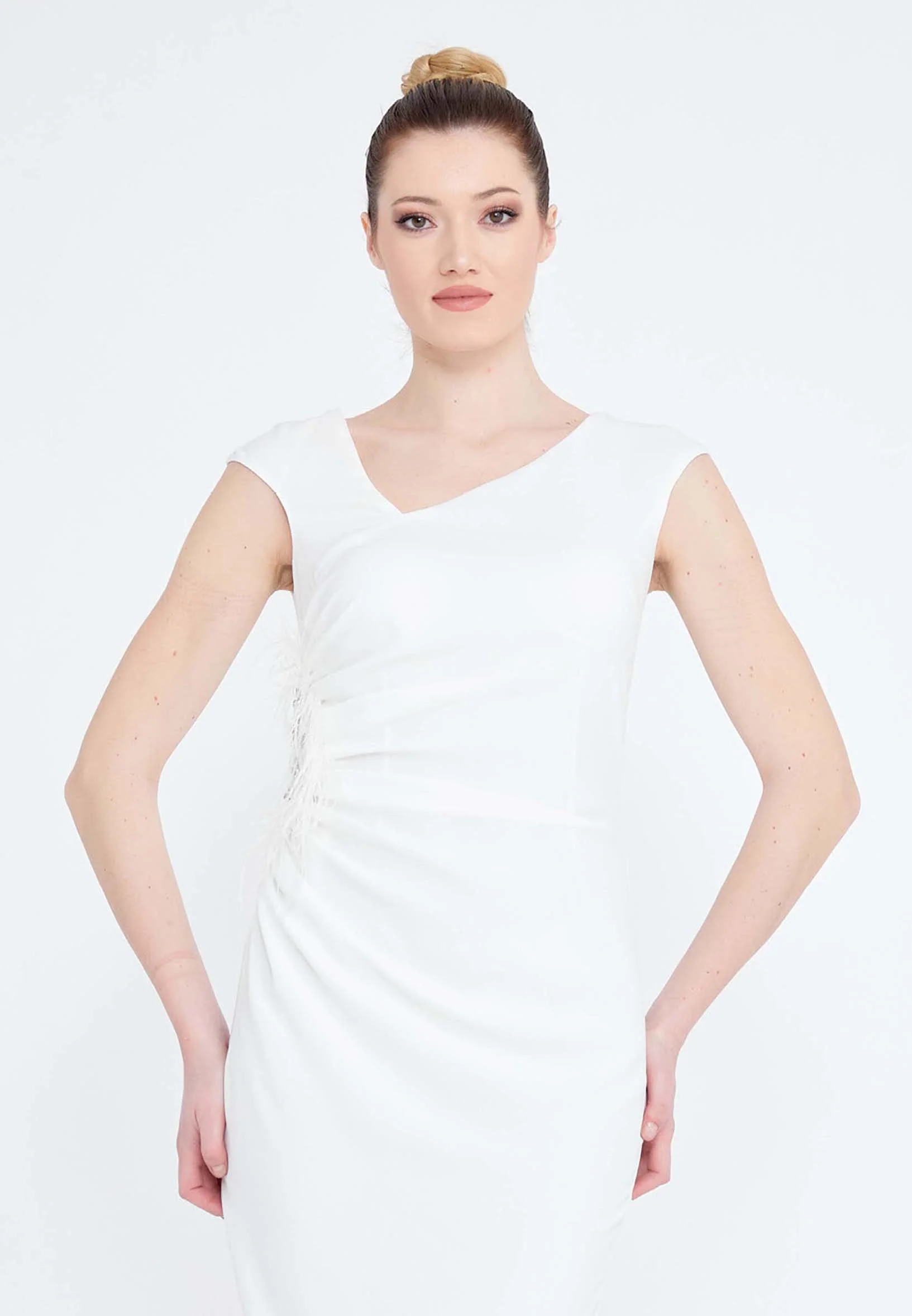 Sleeveless Midi Lycra Column Regular Cocktail Dress nzn1538 - Image 16