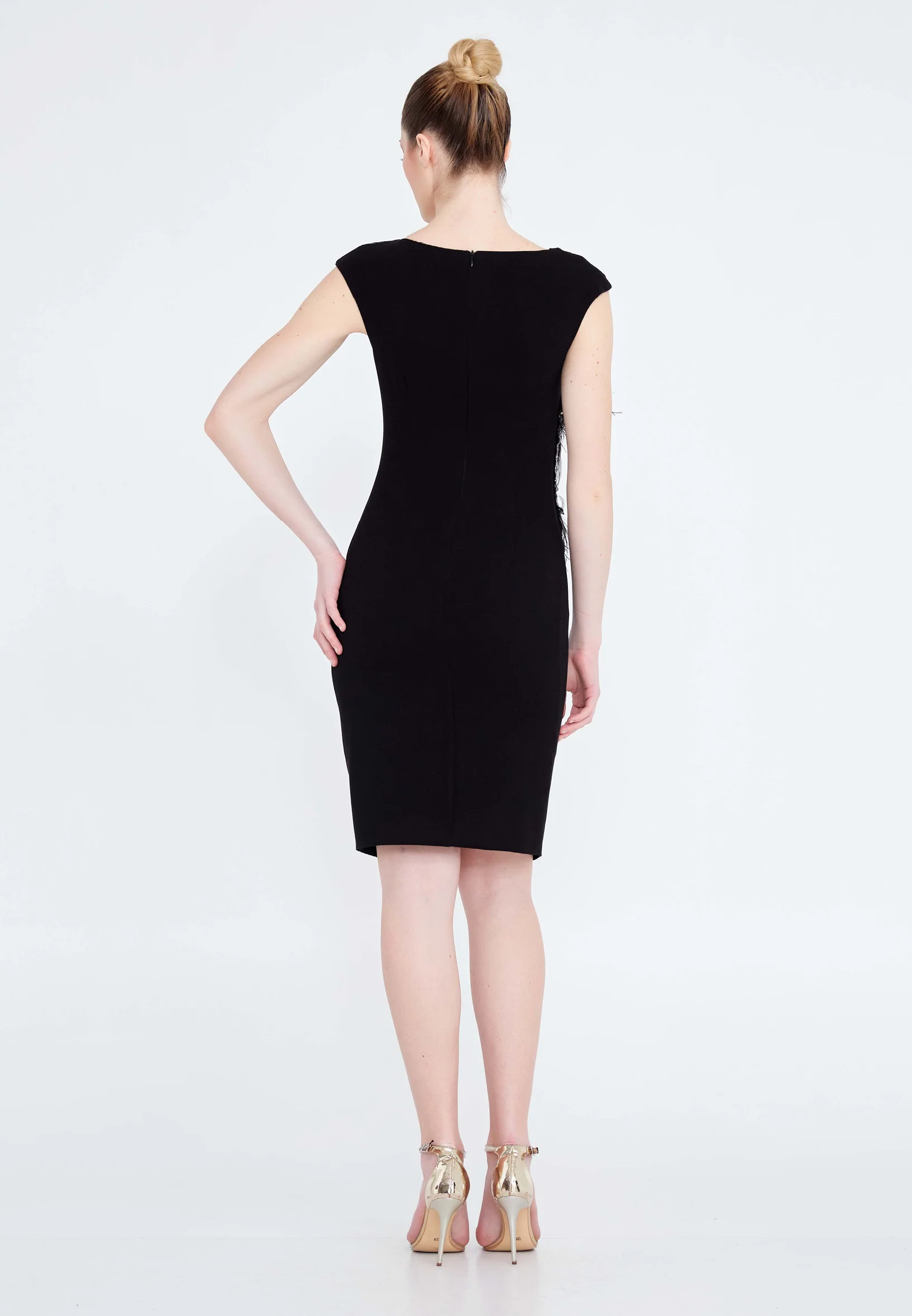 Sleeveless Midi Lycra Column Regular Cocktail Dress nzn1538 - Image 6