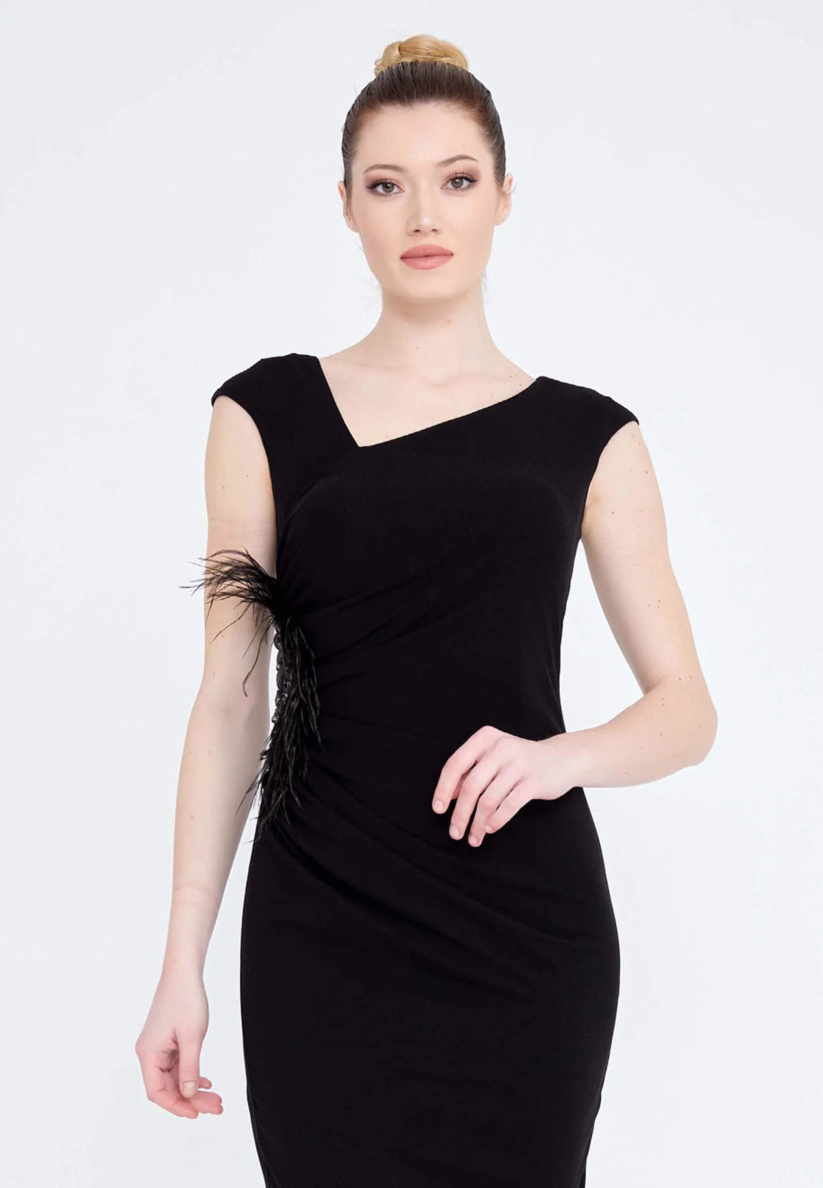 Sleeveless Midi Lycra Column Regular Cocktail Dress nzn1538 - Image 8