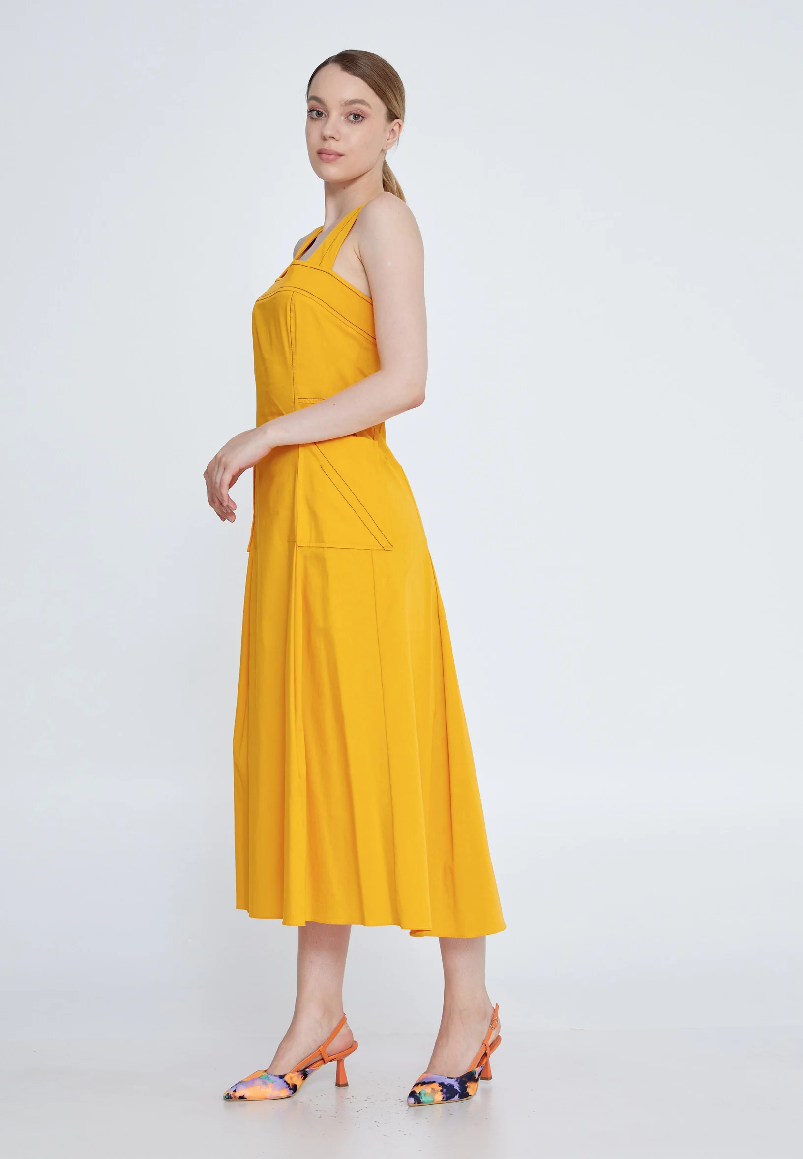 Sleeveless Midi Polyester Column Regular Casual Dress kmy24y40471 - Image 3