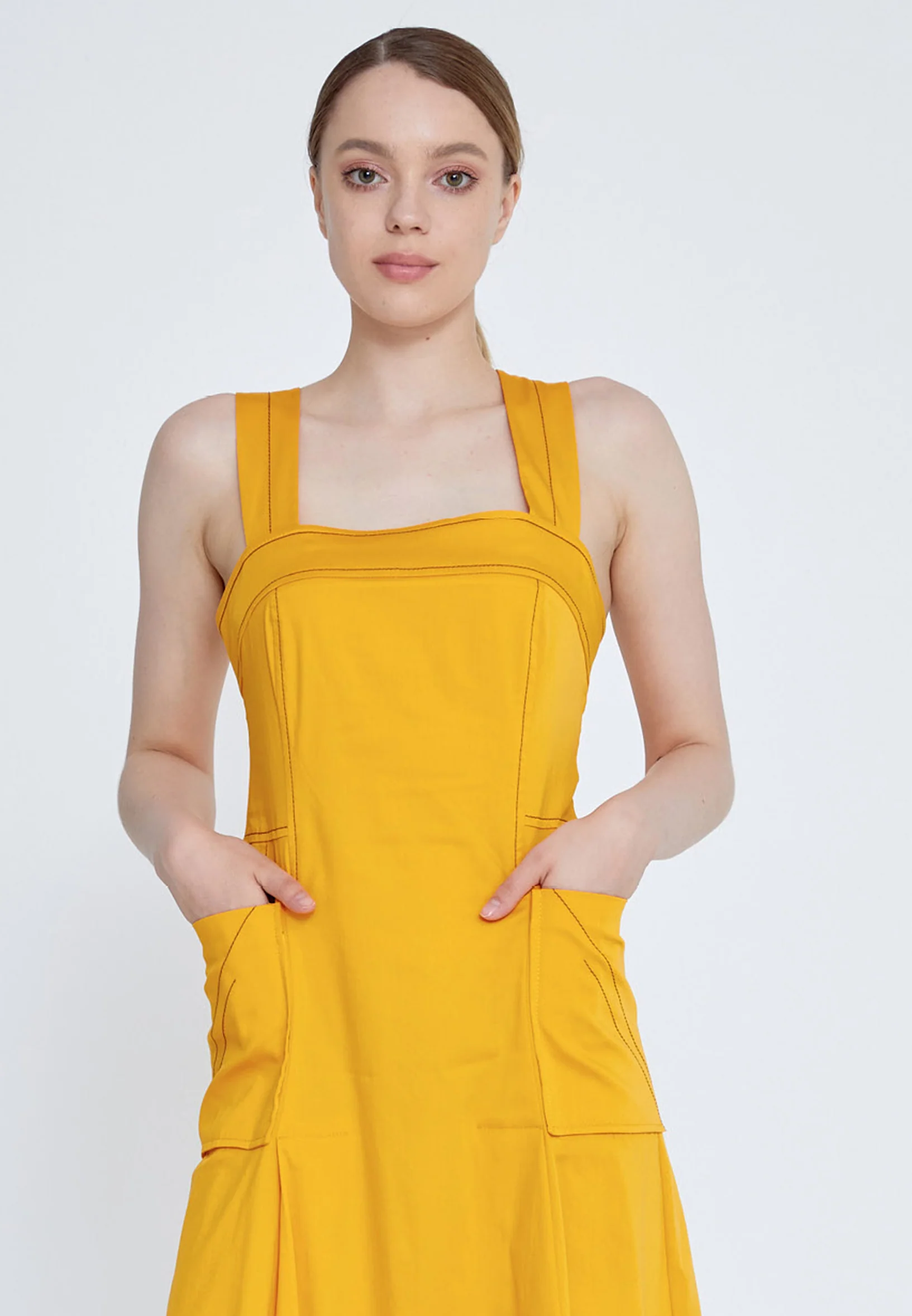 Sleeveless Midi Polyester Column Regular Casual Dress kmy24y40471 - Image 4
