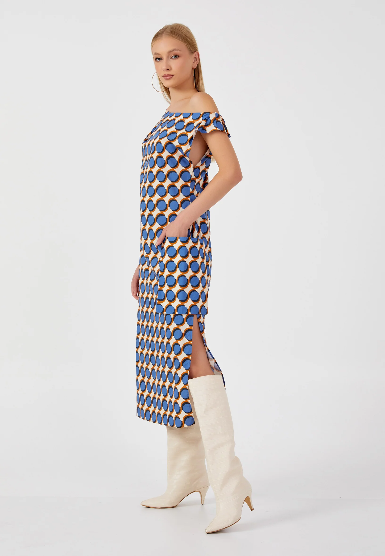 Sleeveless Midi Polyester Column Regular Casual Dress kmy24y40509 - Image 3