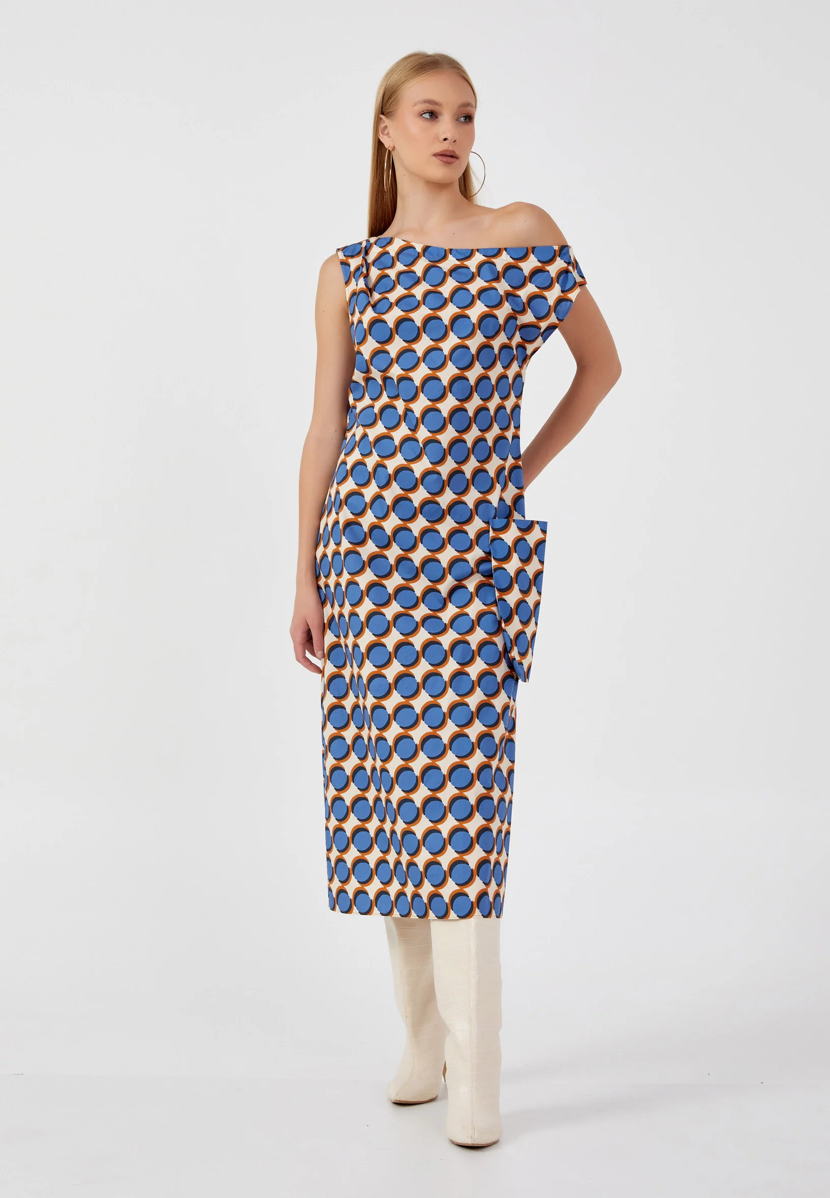 Sleeveless Midi Polyester Column Regular Casual Dress kmy24y40509 - Image 5