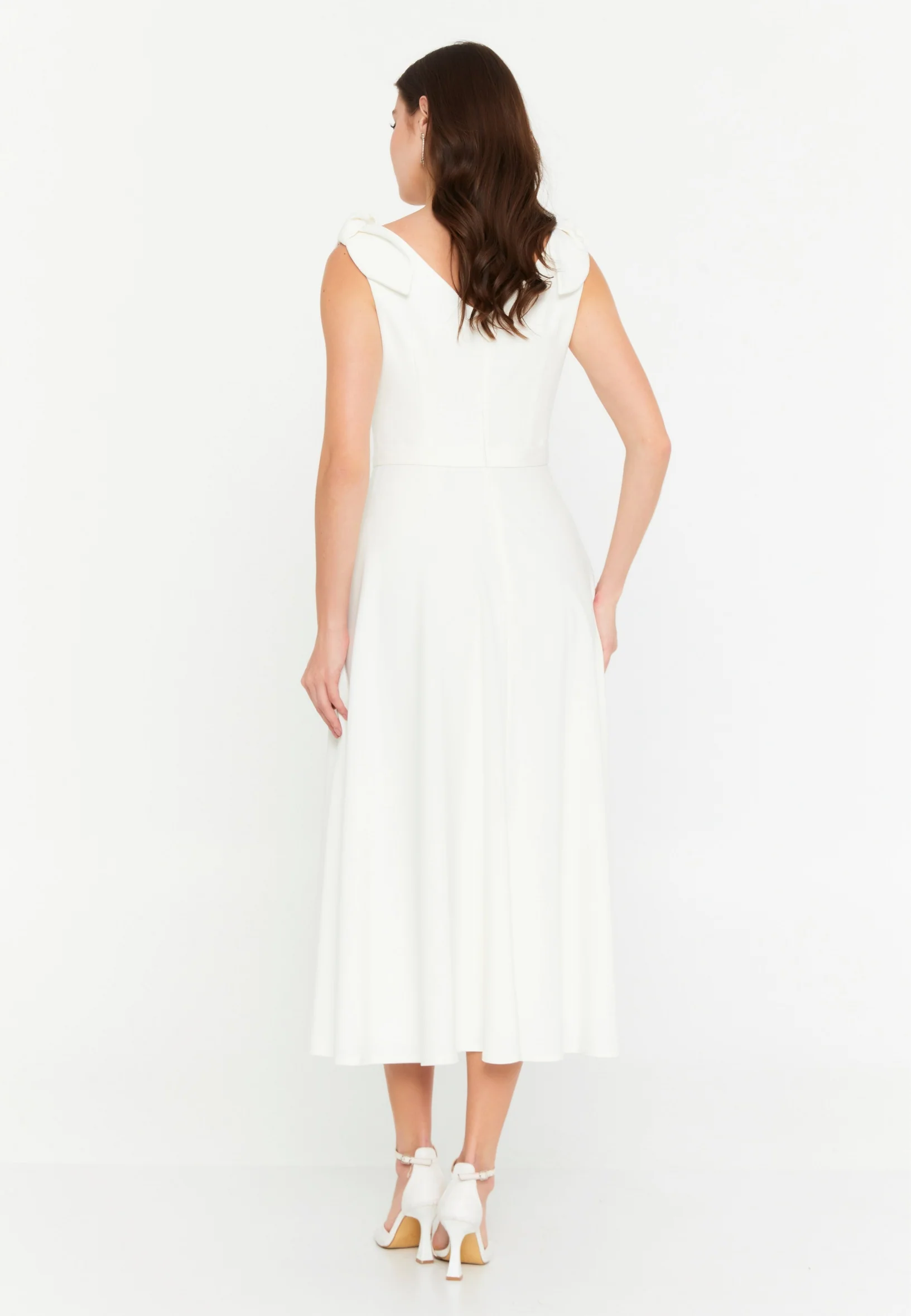 Sleeveless Midi Viscose Column Regular Evening Dress aln1899 - Image 6