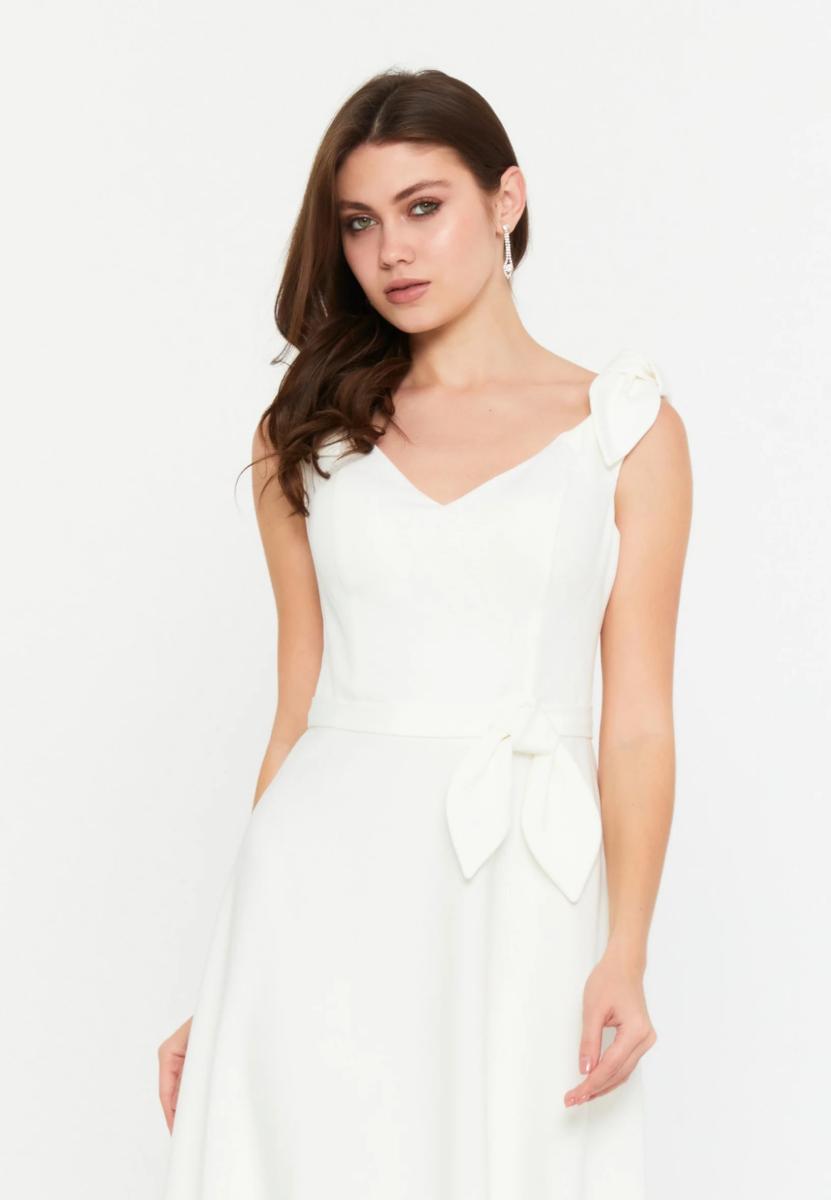 Sleeveless Midi Viscose Column Regular Evening Dress aln1899 - Image 8