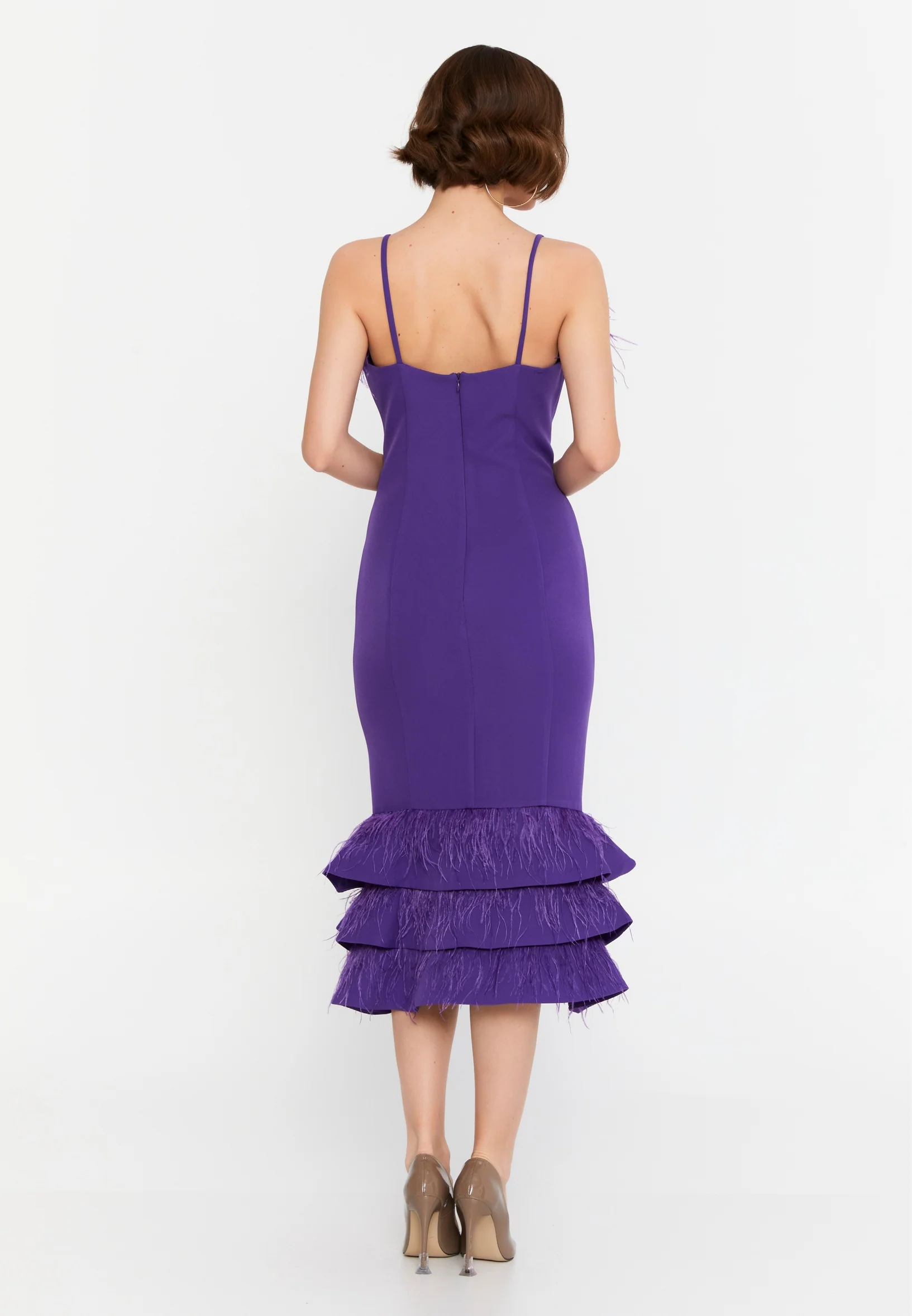 Sleeveless Midi Viscose Column Regular Evening Dress msp77248 - Image 10