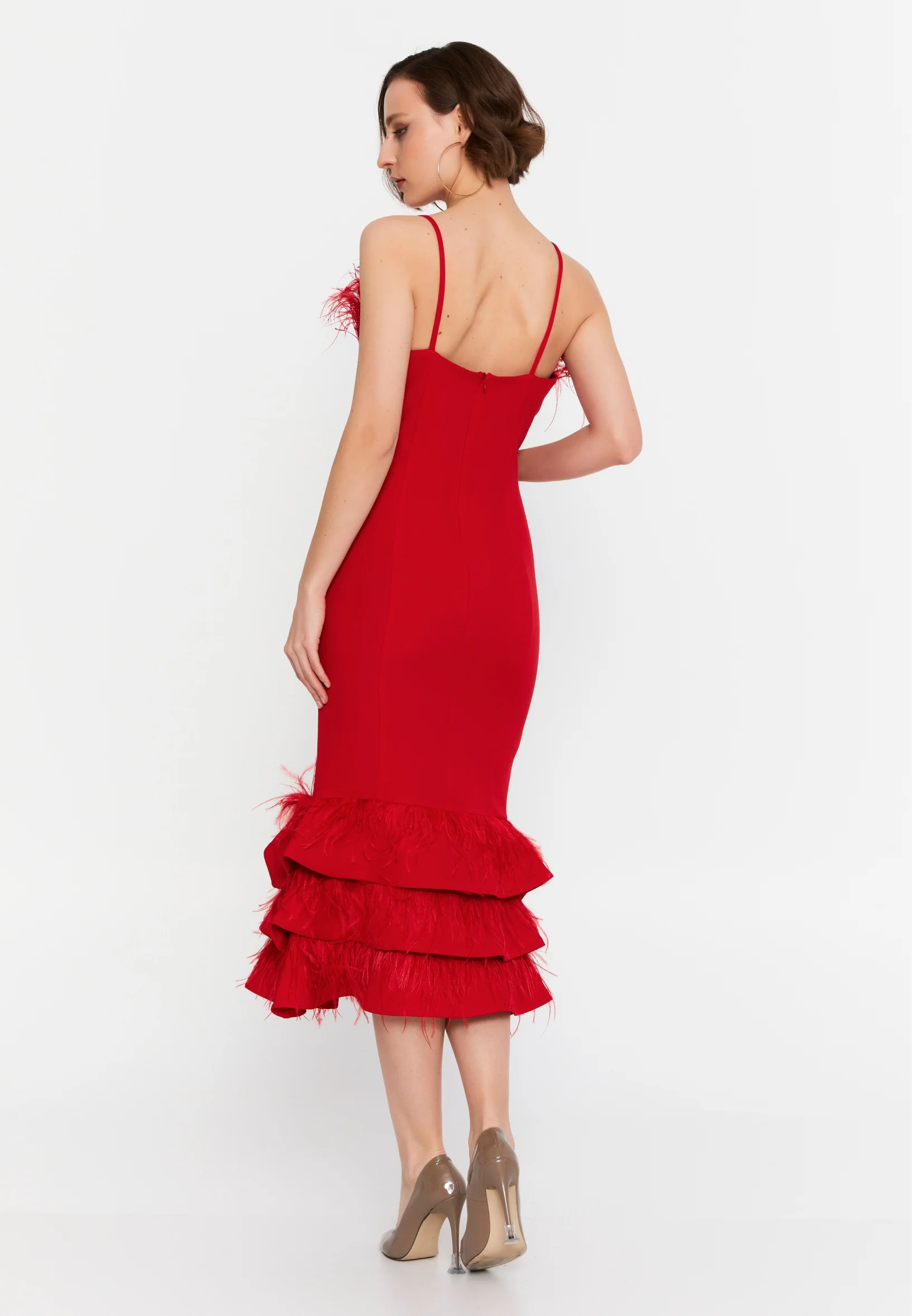 Sleeveless Midi Viscose Column Regular Evening Dress msp77248 - Image 14