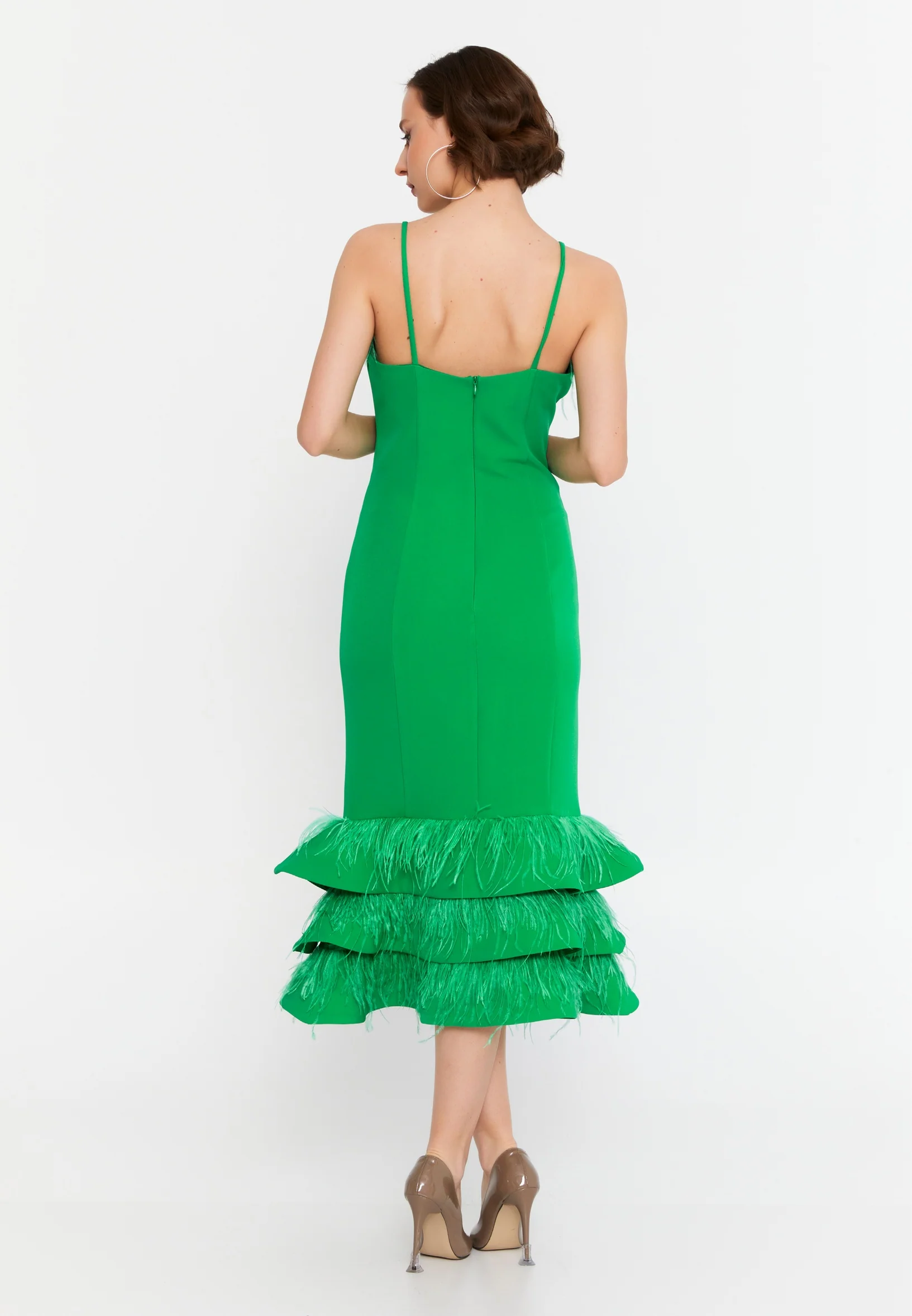Sleeveless Midi Viscose Column Regular Evening Dress msp77248 - Image 2