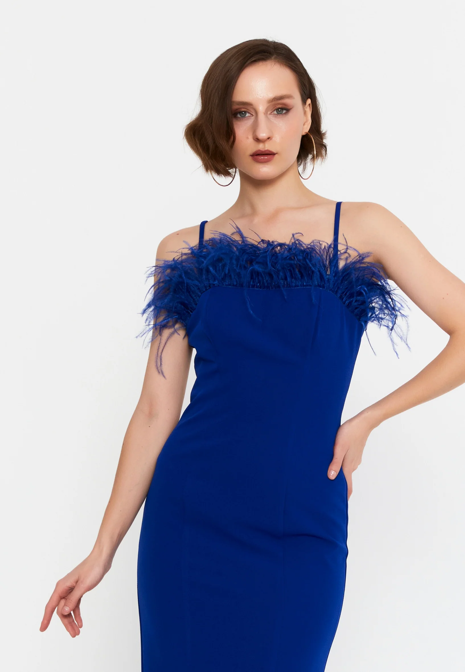 Sleeveless Midi Viscose Column Regular Evening Dress msp77248 - Image 20