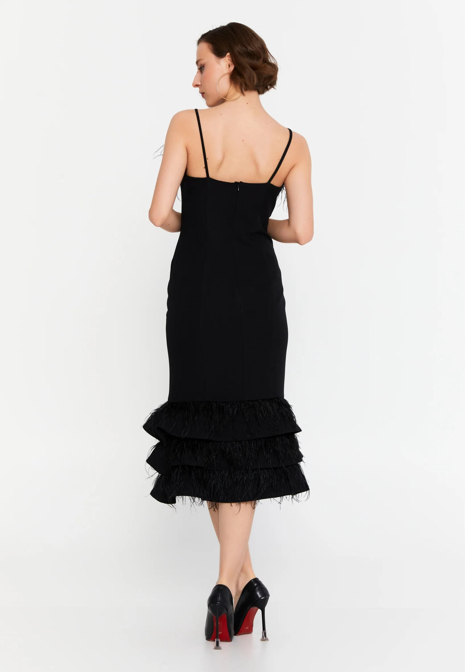 Sleeveless Midi Viscose Column Regular Evening Dress msp77248 - Image 6