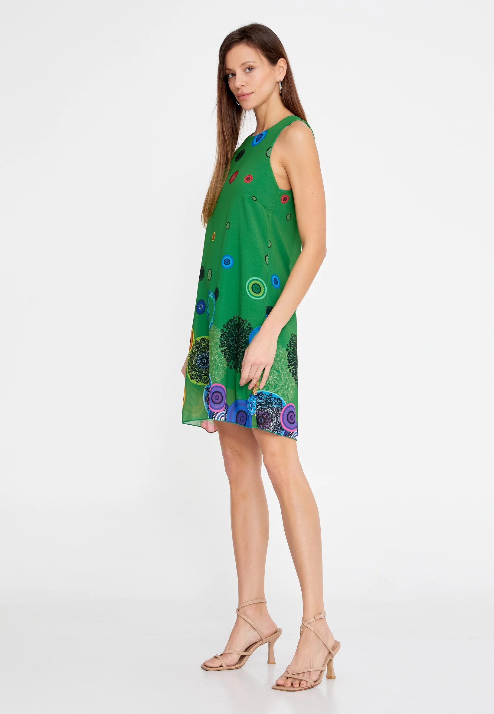 Sleeveless Mini Chiffon Column Regular Casual Dress esl5682 - Image 23