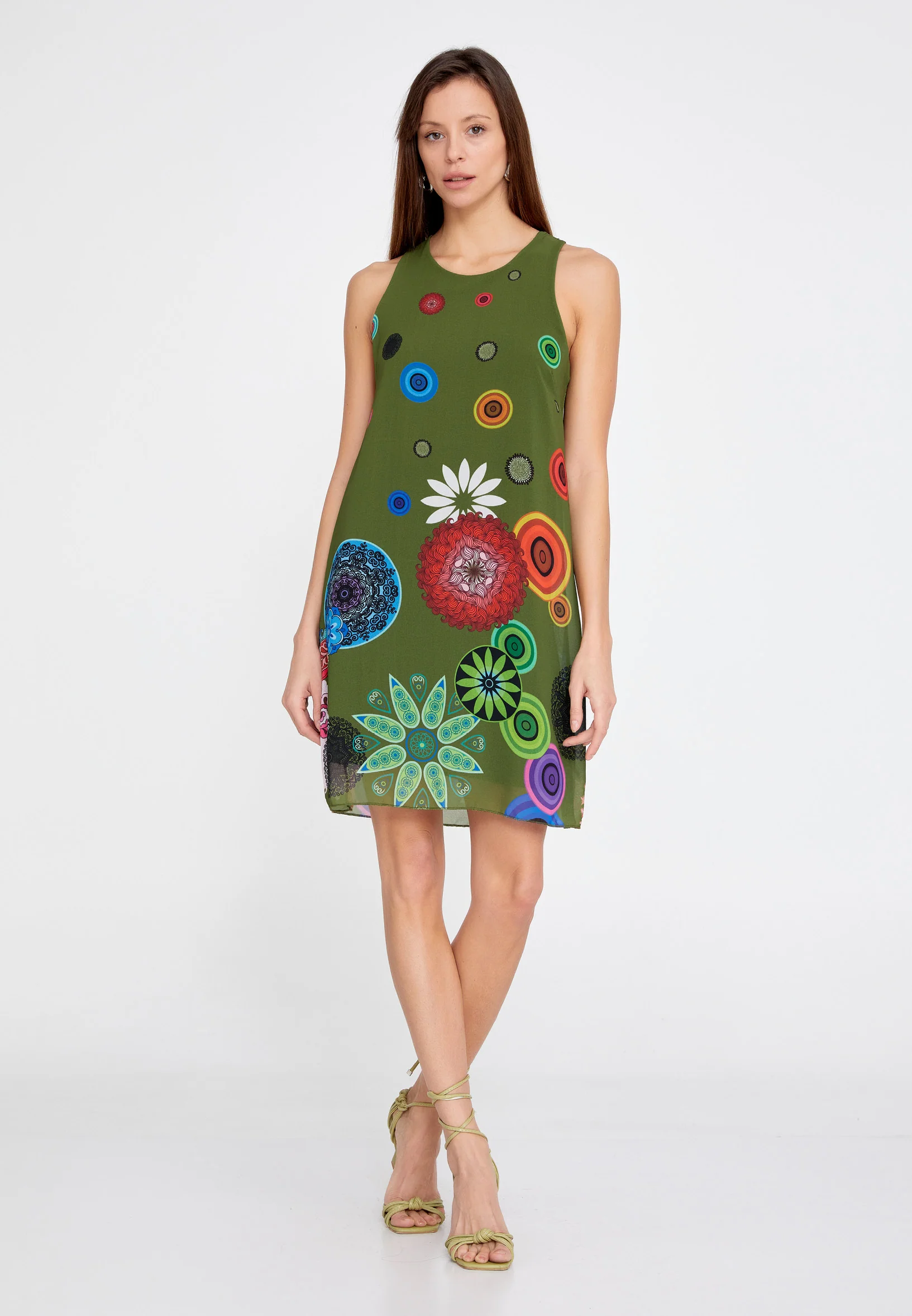 Sleeveless Mini Chiffon Column Regular Casual Dress esl5682 - Image 25