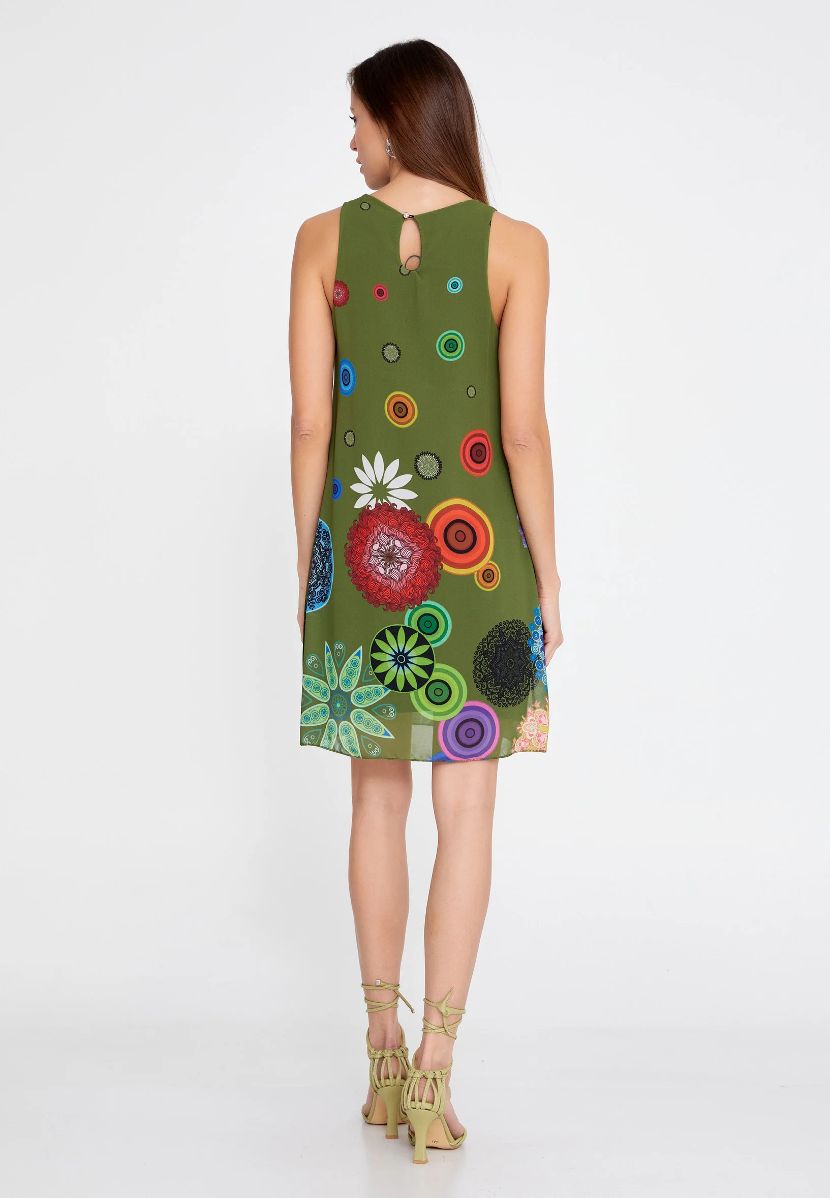Sleeveless Mini Chiffon Column Regular Casual Dress esl5682 - Image 26