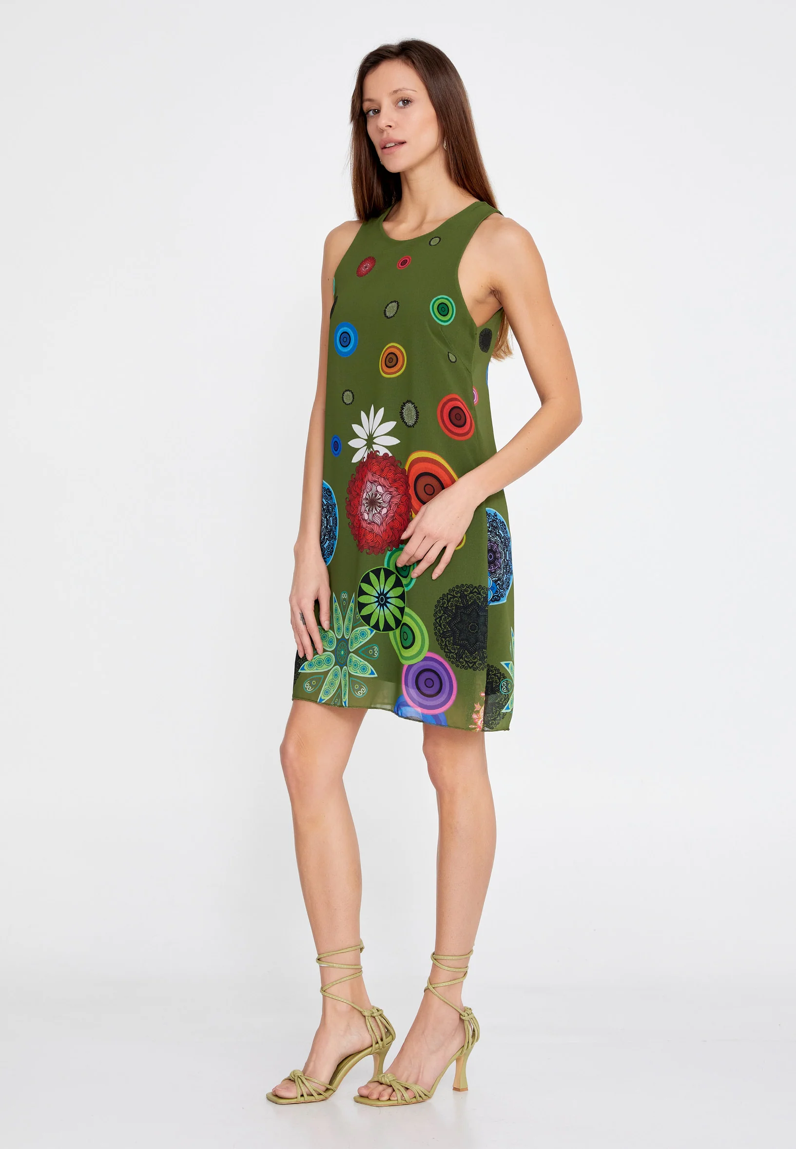 Sleeveless Mini Chiffon Column Regular Casual Dress esl5682 - Image 27